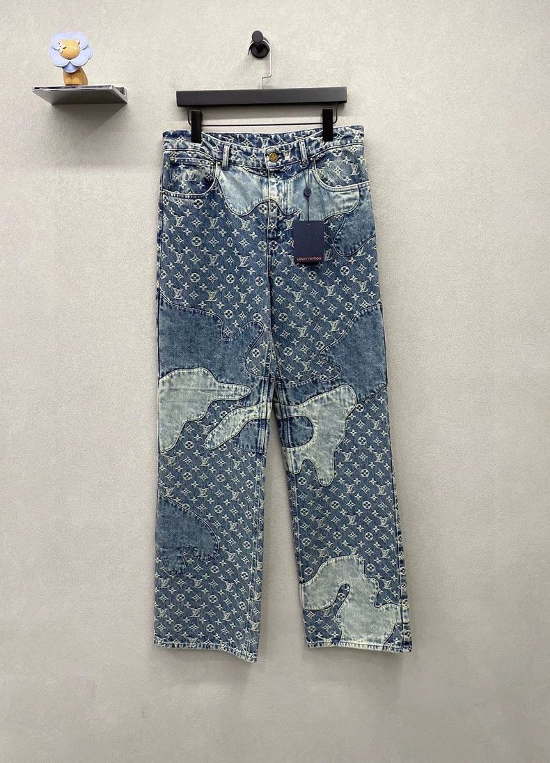 LV x Nigo Blue Denim Jeans