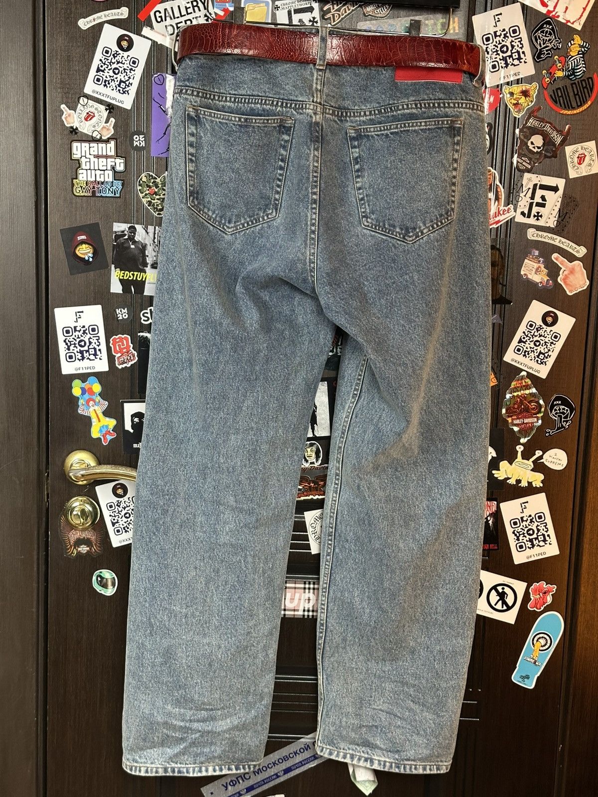 Sp5der Spider Worldwide “Spider” V3 Indigo Denim Jeans Size US 32 / EU 48 - 3 Thumbnail