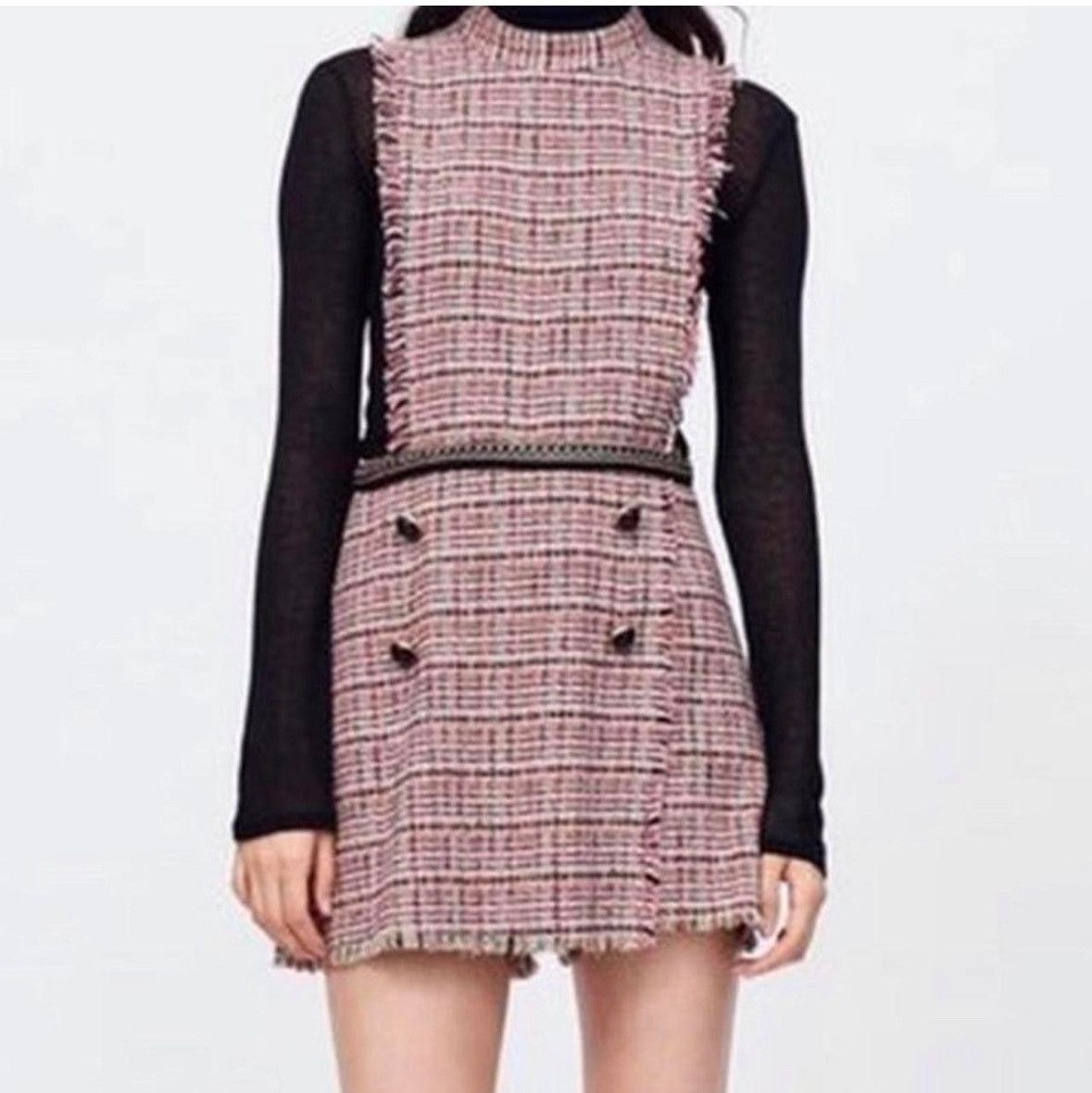 Zara ZARA TWEED ROMPER WITH CHAIN SIZE SMALL Size 27" / US 4 / IT 40 - 1 Thumbnail