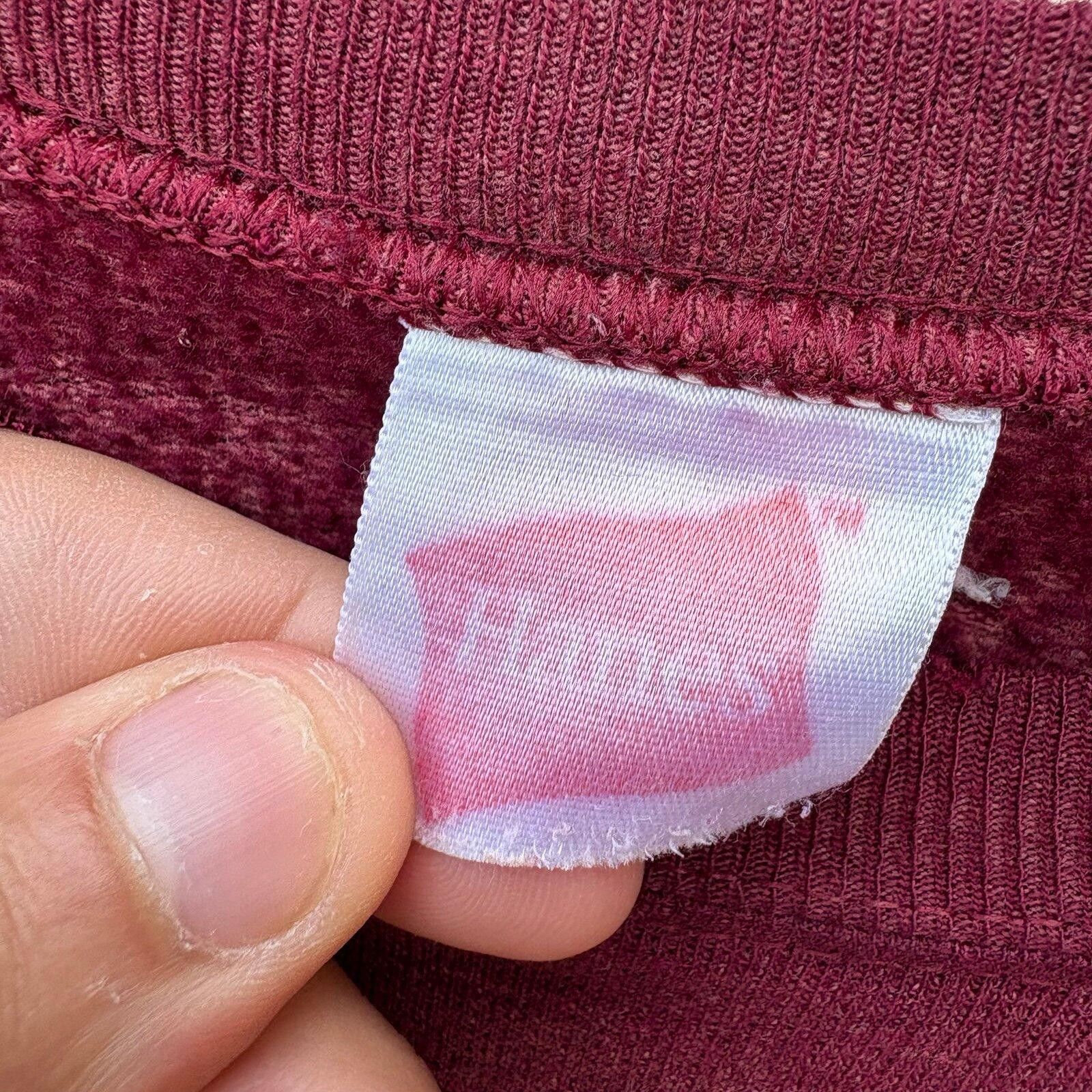 Hanes Vintage 90s faded maroon sweatshirt Size US XL / EU 56 / 4 - 2 Thumbnail