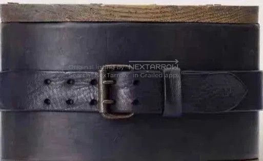 RRL Ralph Lauren RRL Classic Military Style Leather Belt. Size ONE SIZE - 1 Thumbnail