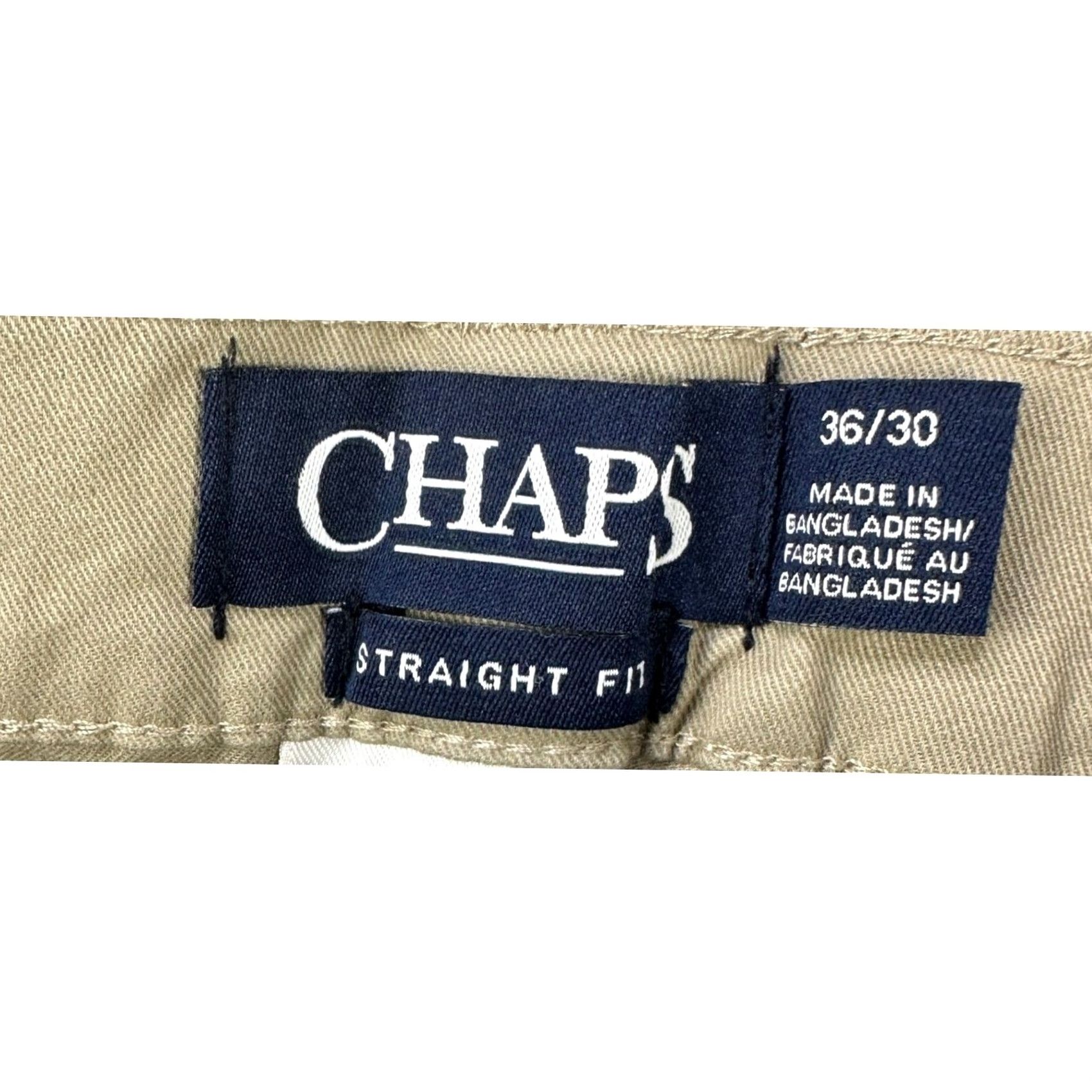 Chaps Chaps Khaki Pants Mens 36X30 Beige Straight Fit Flat Front 5 Pocket Stretch NEW Size US 36 / EU 52 - 4 Thumbnail