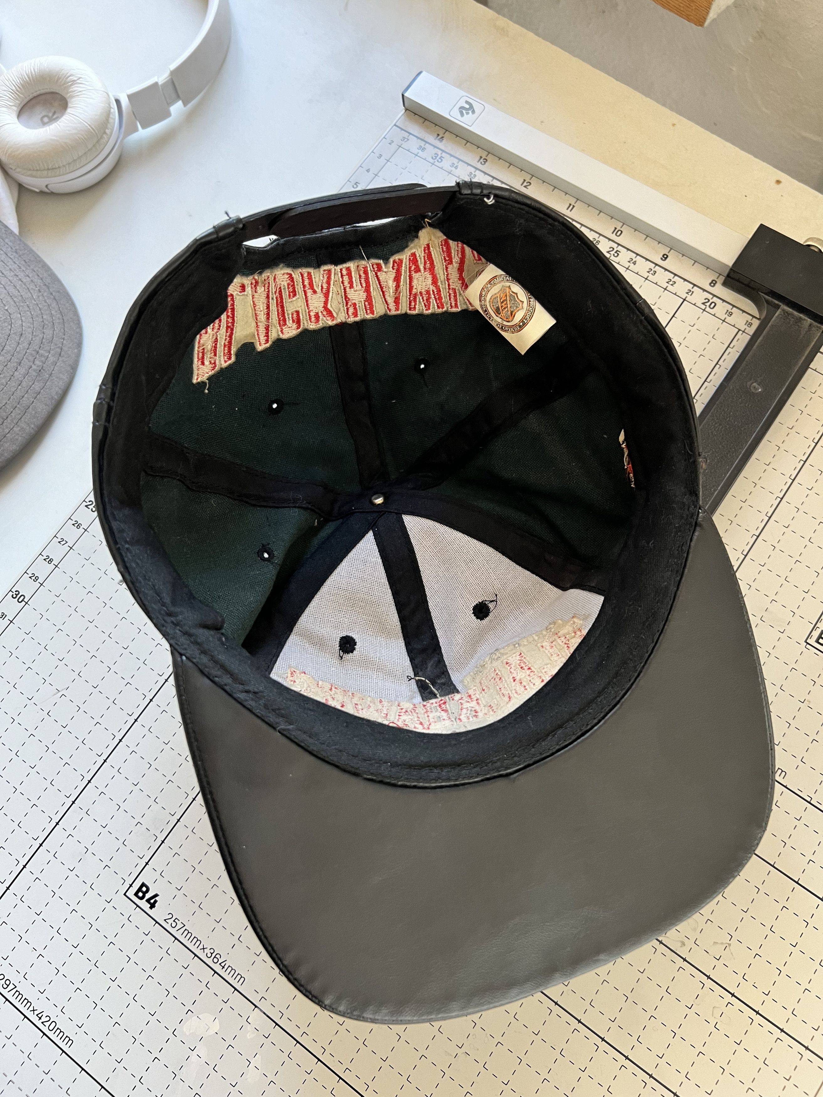 NHL Vintage Rare Leather Trucker Cap 1980s Size ONE SIZE - 5 Thumbnail