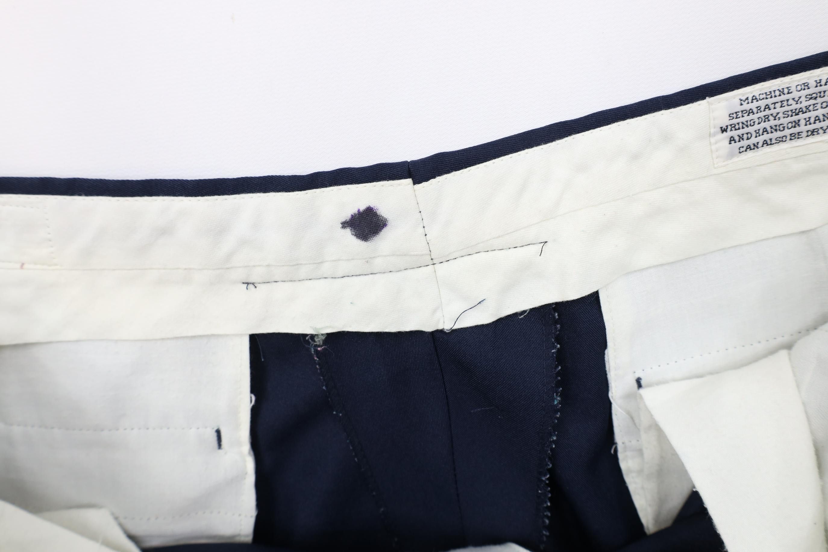 Vintage Vintage 70s Streetwear Knit Wide Leg Chino Pants Blue Size US 38 / EU 54 - 7 Thumbnail