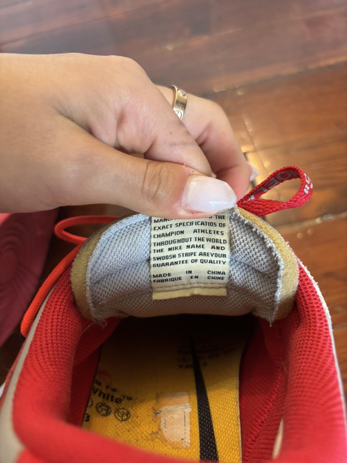 Nike × Off-White OFF-WHITE X DUNK LOW 'UNIVERSITY RED' Size US 7 / EU 40 - 6 Thumbnail