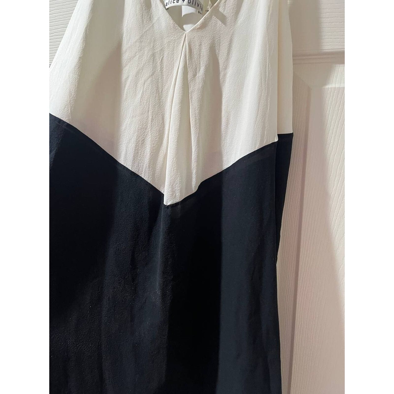 Alice + Olivia Alice & Olivia Belinda Colorblock Mini Dress Black M A000073 Size M / US 6-8 / IT 42-44 - 7 Thumbnail
