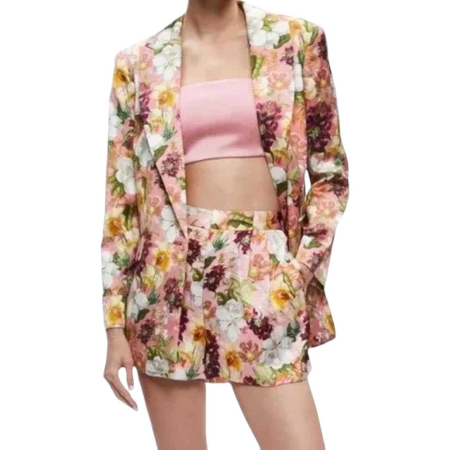 Alice + Olivia ALICE + OLIVIA Floral Rose Blazer,US4 + Shorts Set, US2 Size S / US 4 / IT 40 - 5 Thumbnail