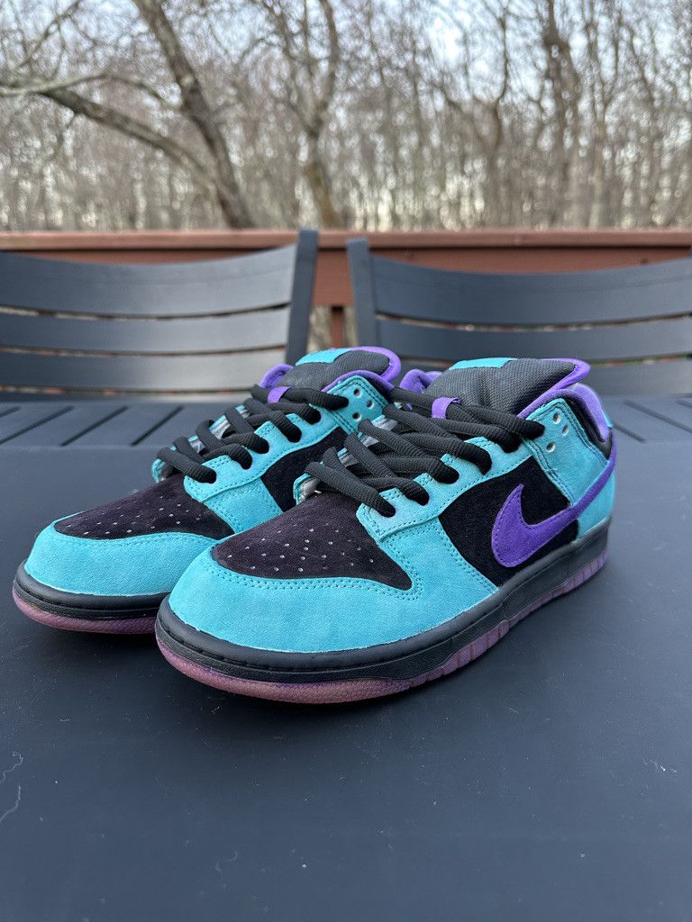 Nike Size 10 - Nike SB Dunk Low Custom Skeletor Teal Purple Black Size US 10 / EU 43 - 1 Thumbnail