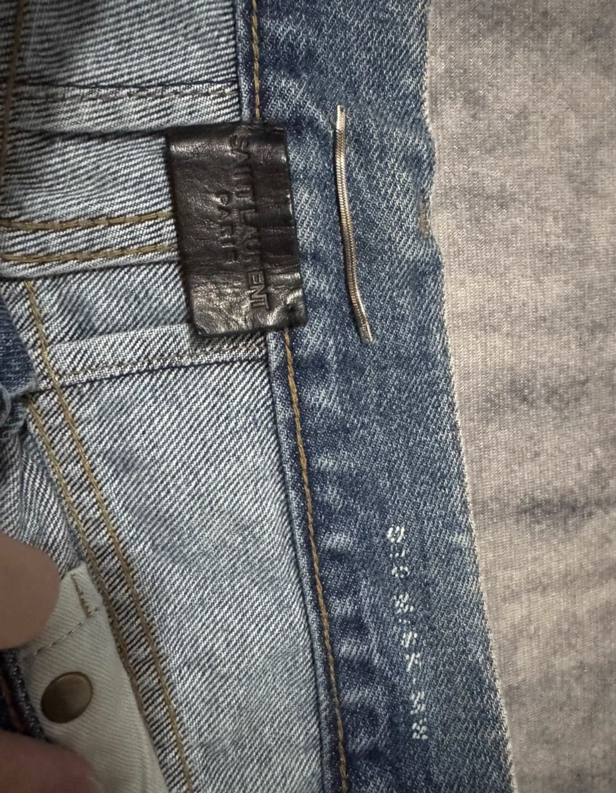 Saint Laurent Paris Saint Laurent 16SS Light Blue Distressed Slash Denim Jeans Size US 30 / EU 46 - 6 Thumbnail