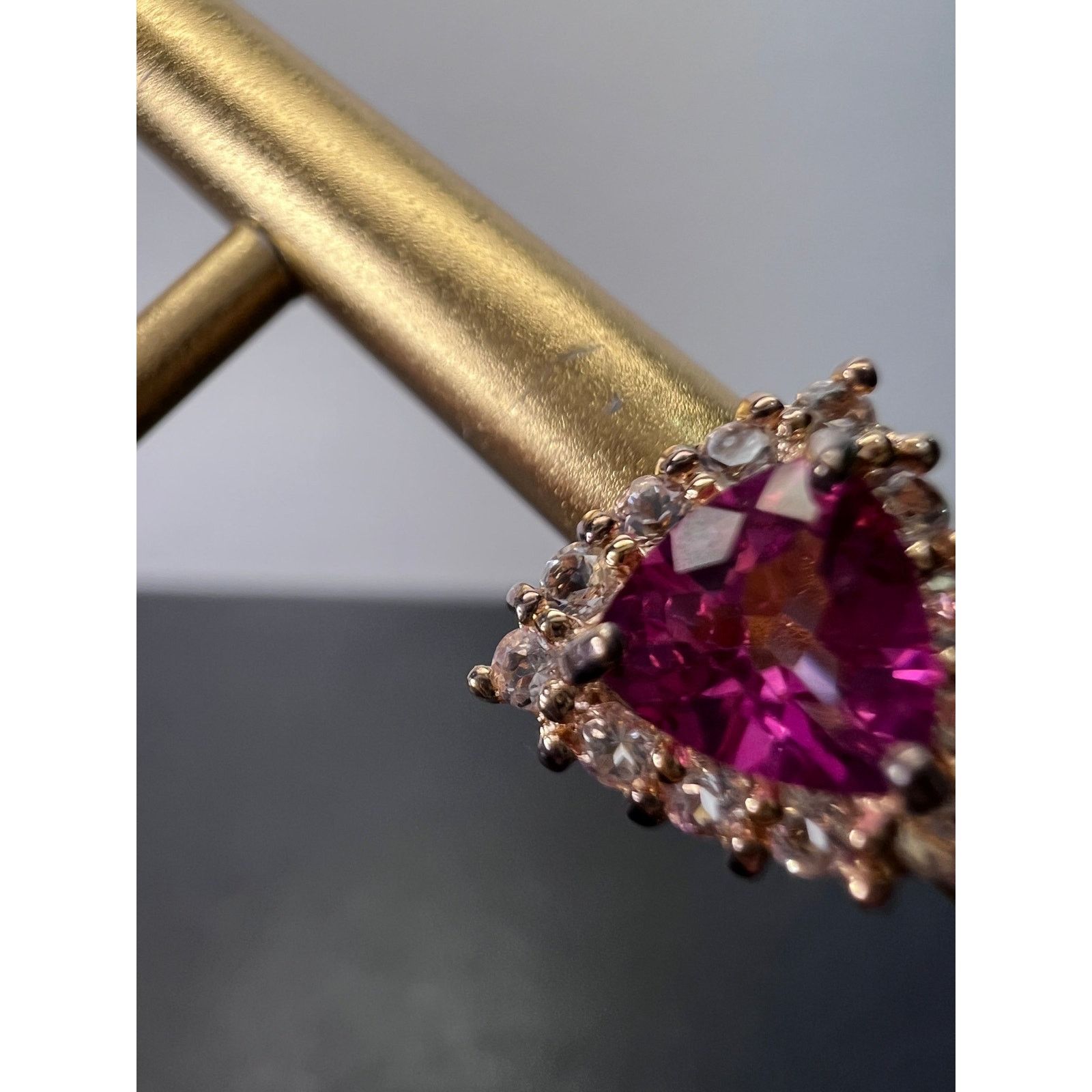 Other Pink topaz zircon stud earrings in rose gold over sterling Size ONE SIZE - 4 Thumbnail