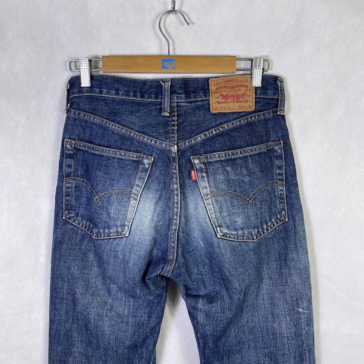 Levi's Vintage Clothing Vintage Levis 551Z Big E Talon Redline Distressed Jeans Size US 29 - 5 Thumbnail