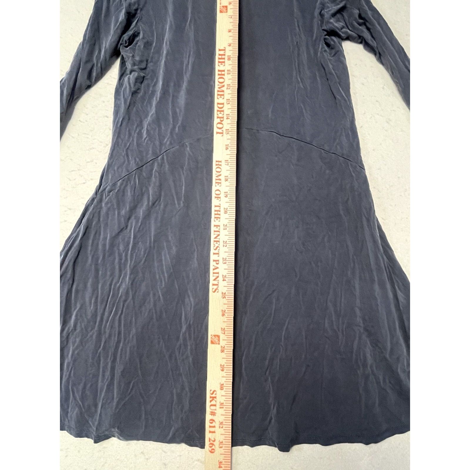 Anthropologie Dolan Dress Womens Gray V-Neck Long Sleeve Mini Pocket Peplum Grunge Bohemian City Classic Gothic Slinky Casual Workwear Thanksgiving? Size S / US 4 / IT 40 - 4 Thumbnail
