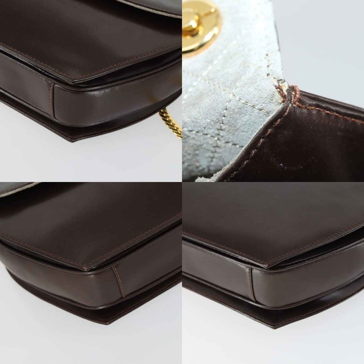 Gucci Gucci Leather Chain Shoulder Bag Brown Size ONE SIZE - 6 Thumbnail