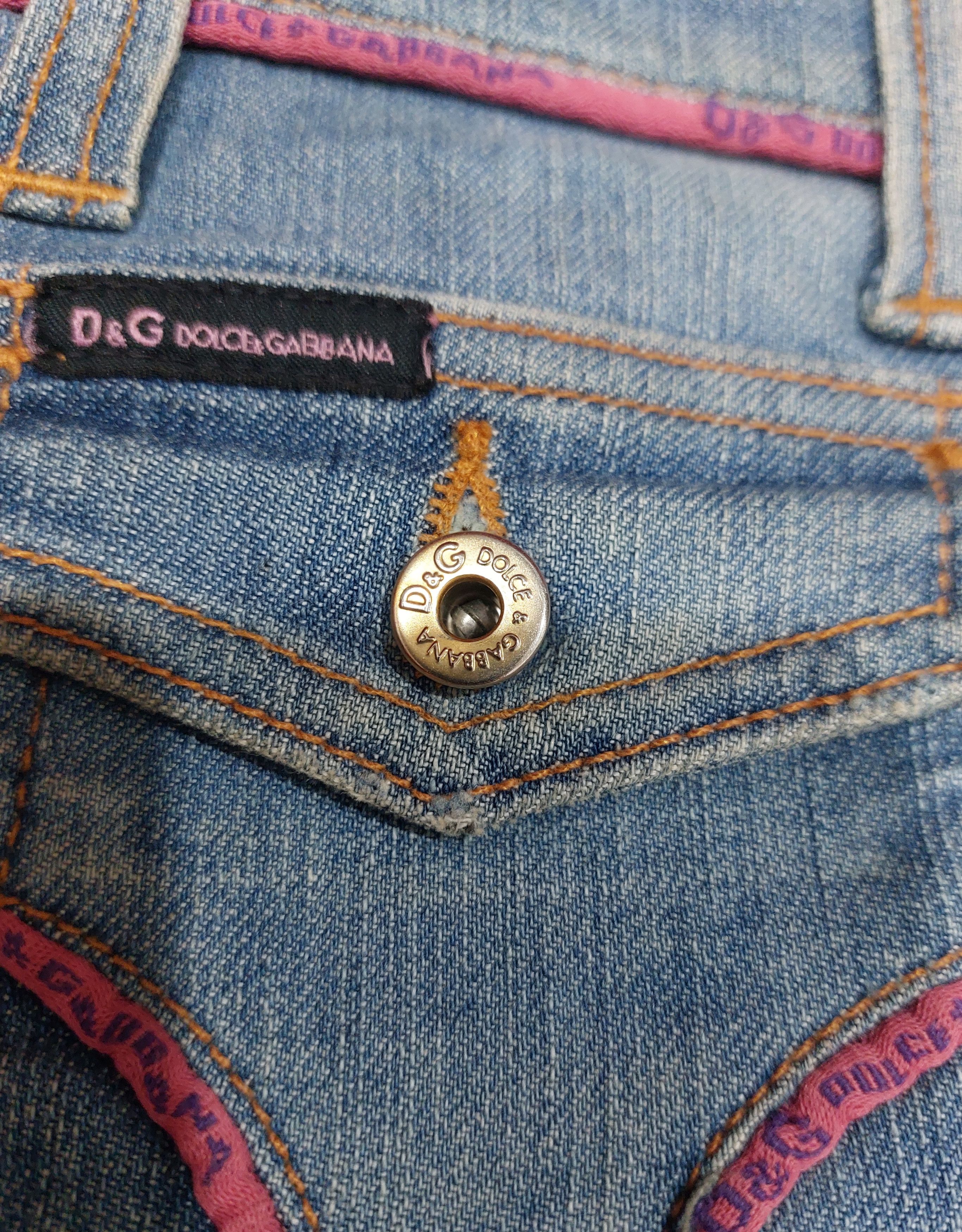 Dolce & Gabbana DOLCE & GABBANA FLARE Y2K JEANS Size 28" / US 6 / IT 42 - 7 Thumbnail