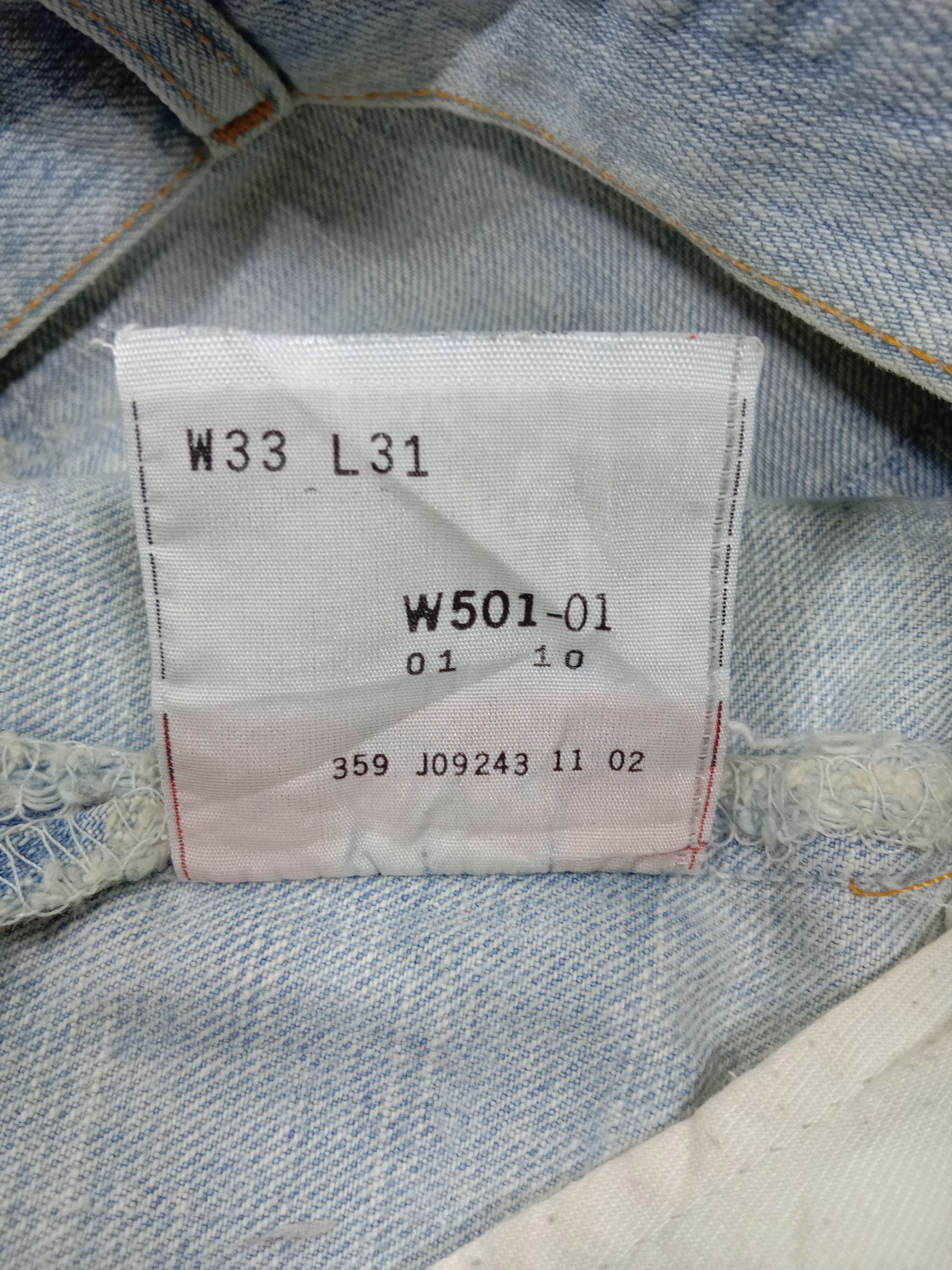 Levi's Vintage Levi’s 501 Jeans Light Wash Distressed Denim Size US 33 - 12 Thumbnail
