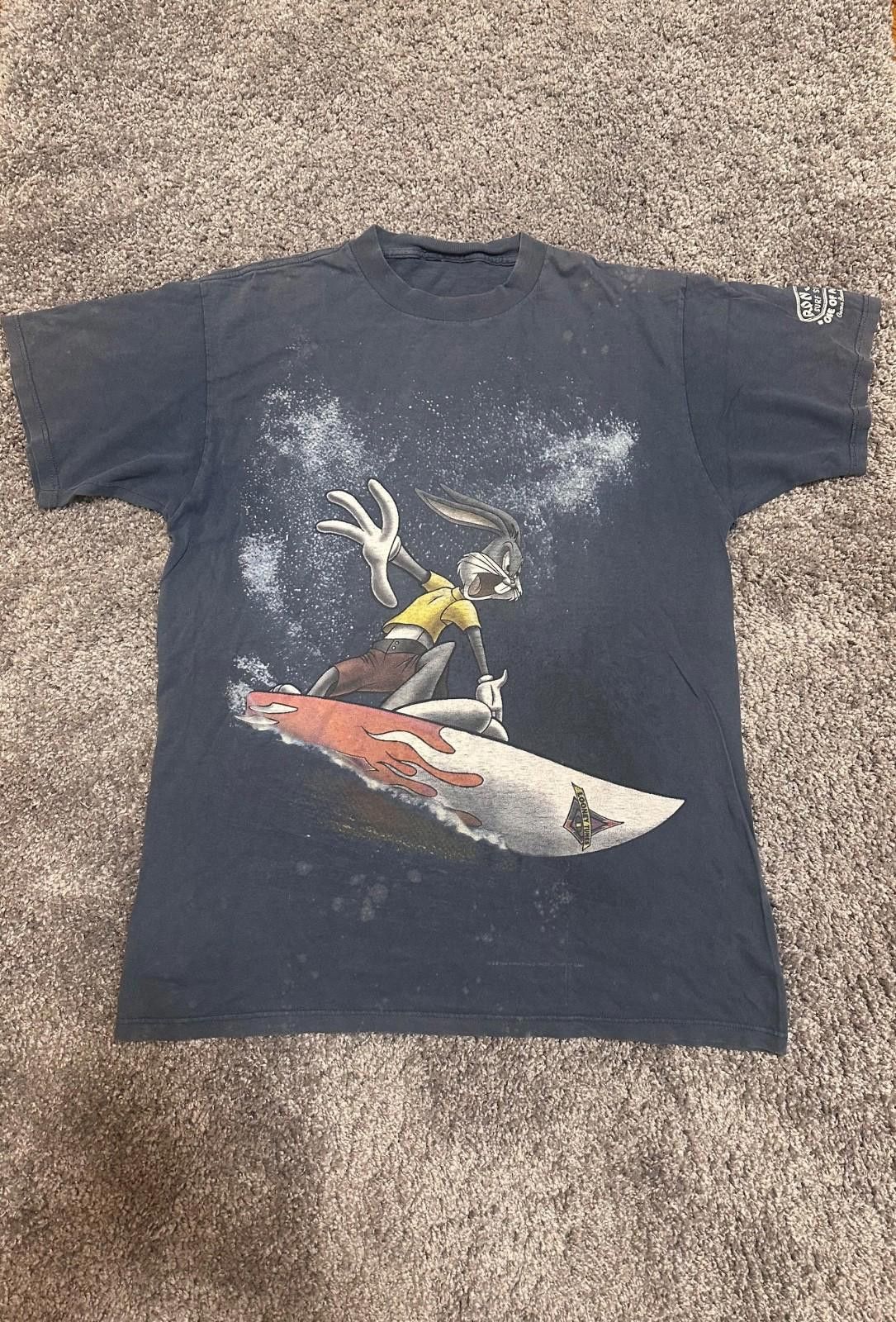Other Vtg 1996 Surfer Bugs Bunny T-Shirt 90s Looney Tunes Surfing Size US L / EU 52-54 / 3 - 1 Thumbnail