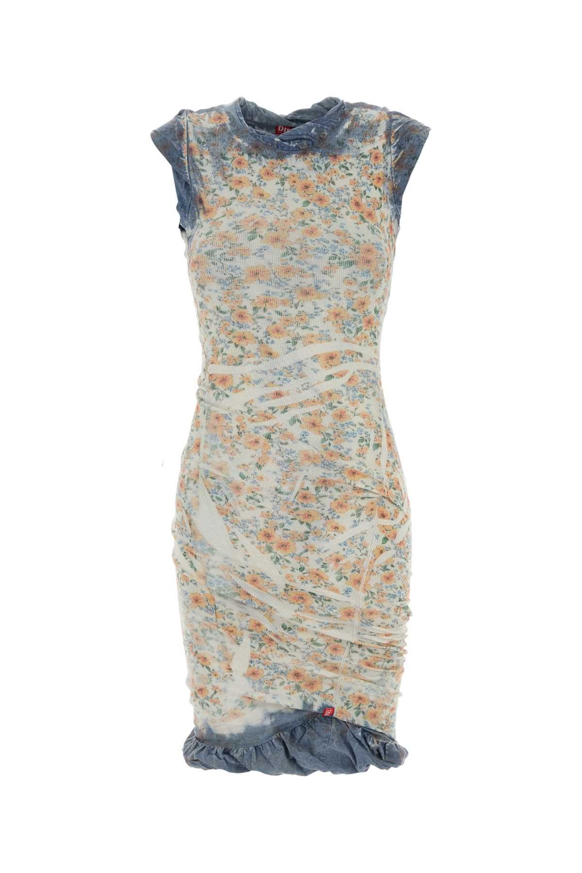 Diesel Printed Stretch Cotton Dress Size S / US 4 / IT 40 - 1 Thumbnail