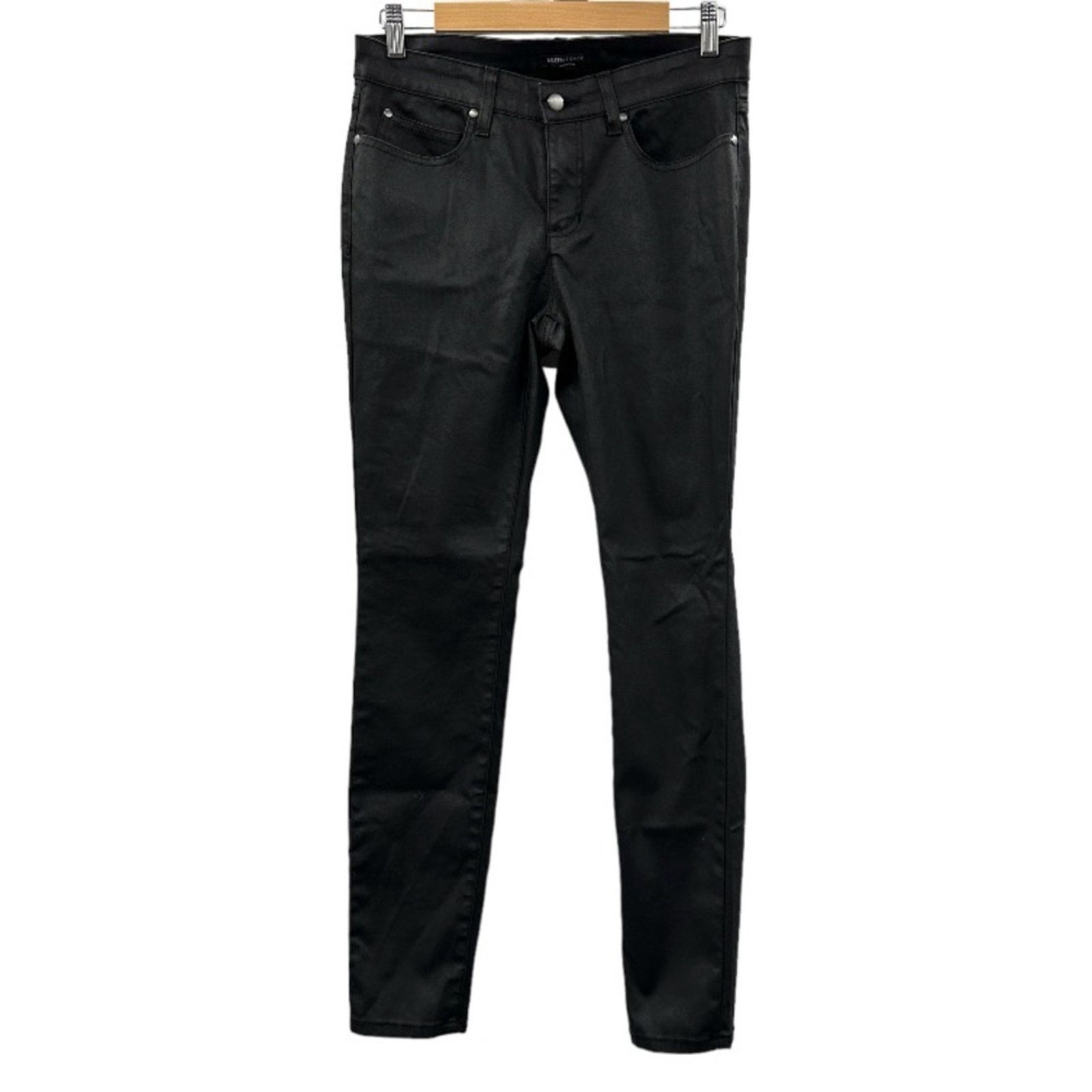 Eileen Fisher Eileen Fisher Black Coated Denim Mid Rise Skinny Pants Sz 6 Size 28" / US 6 / IT 42 - 1 Thumbnail