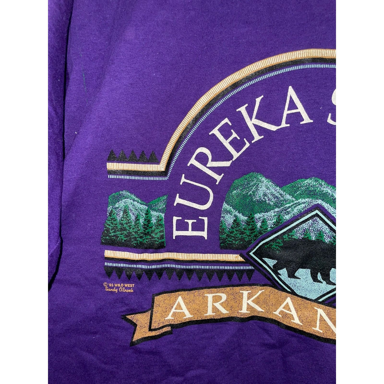 Jerzees Vintage Eureka Springs Shirt Arkansas Purple 90s Tee VTG L Size US L / EU 52-54 / 3 - 2 Thumbnail