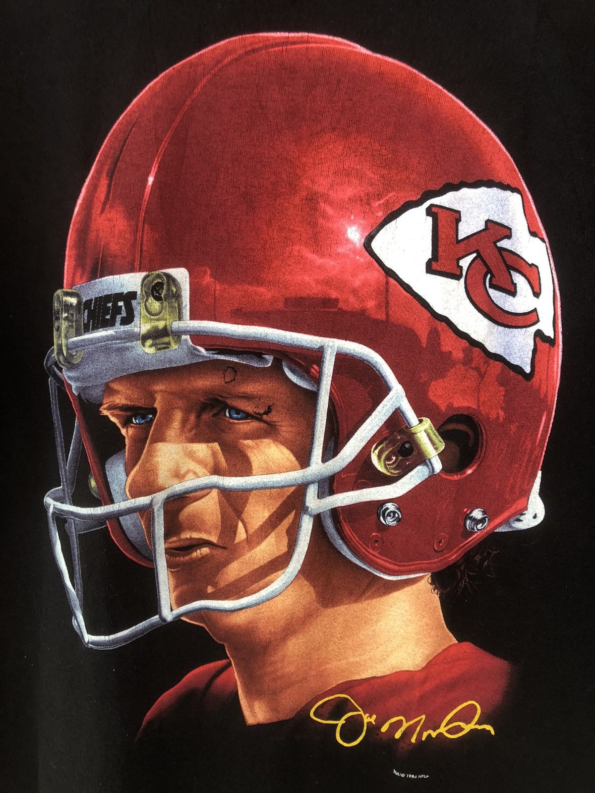 NFL Vintage 90s JOE MONTANA Kansas City NFL Tee Size US XL / EU 56 / 4 - 3 Thumbnail