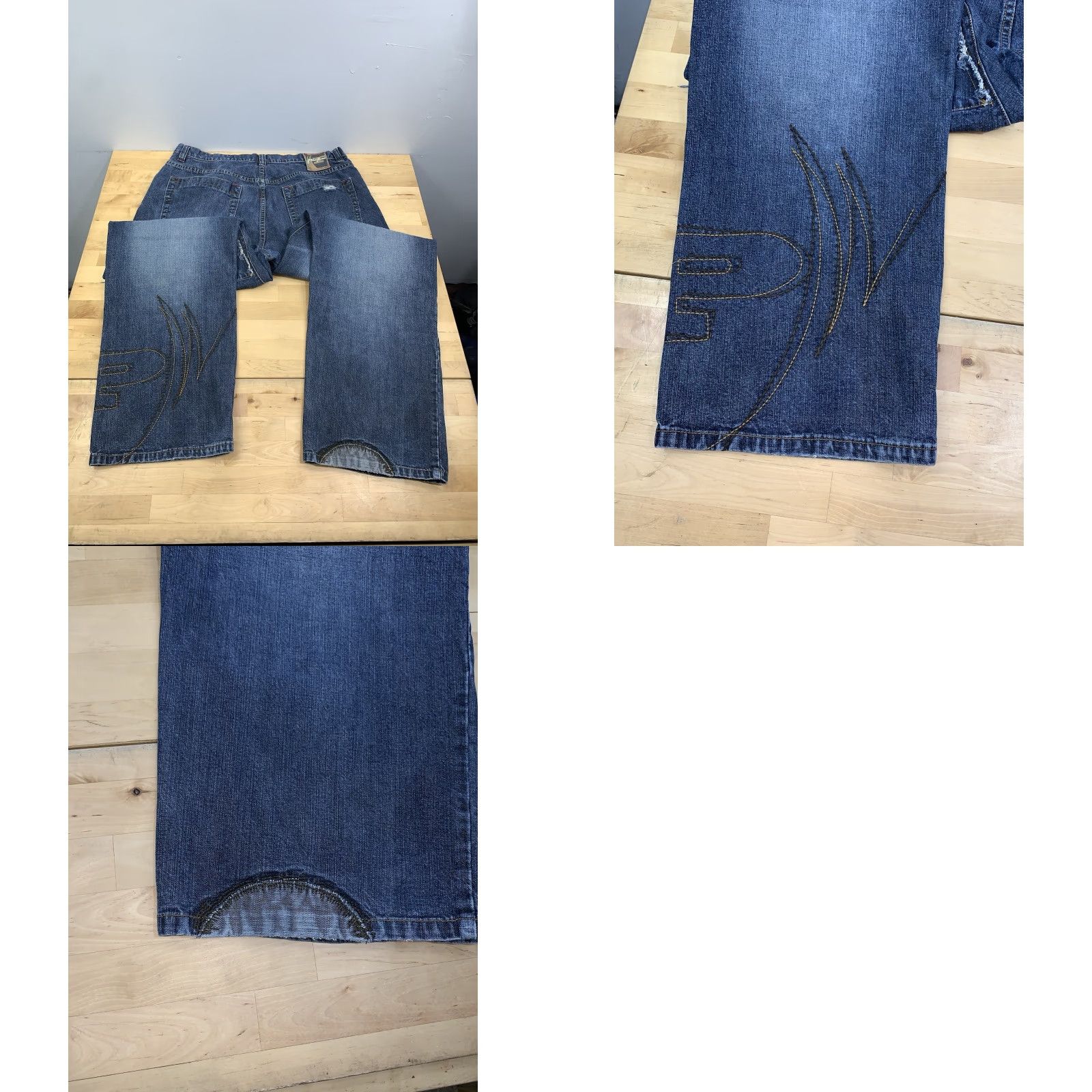 Phat Farm VINTAGE Phat Farm Jeans Mens 36x33 Blue Logo Y2K Grunge Hip Hop Straight Denim 11815 Mens Size US 36 / EU 52 - 10 Thumbnail