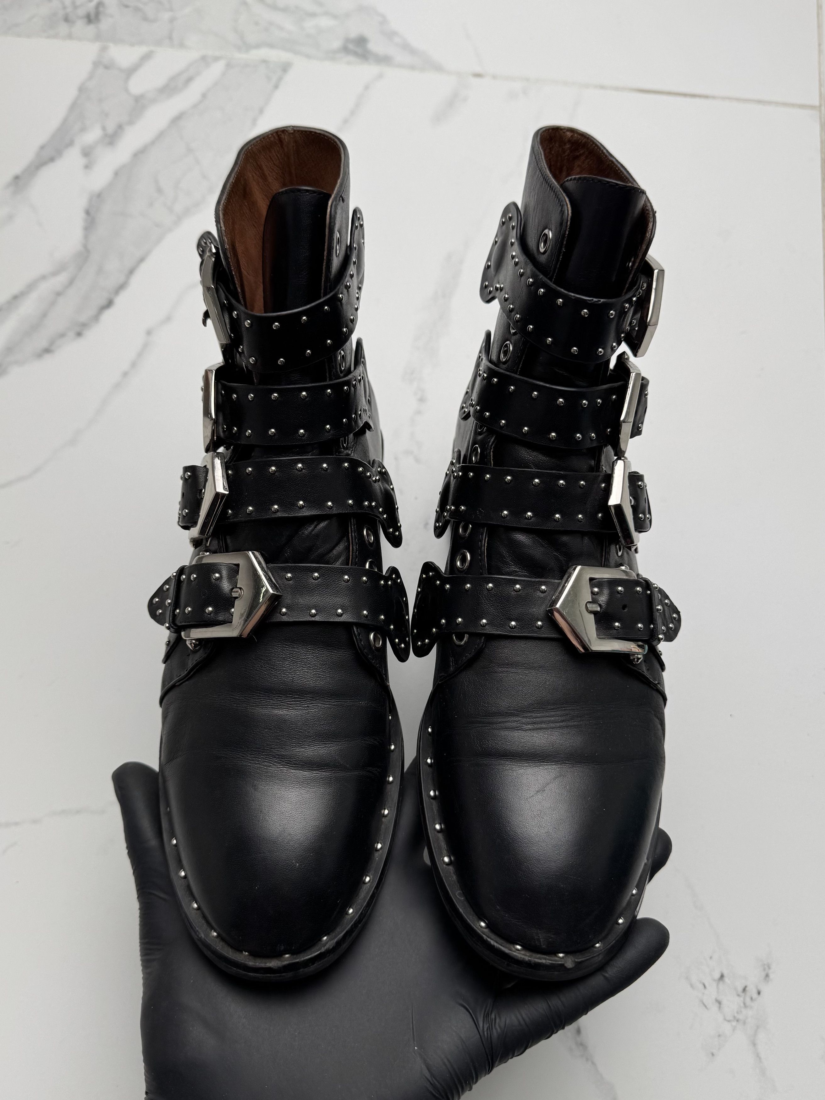 Vintage Vintage Leather Biker Ankle Multi Buckle Western Boots Size US 8 / IT 38 - 6 Thumbnail