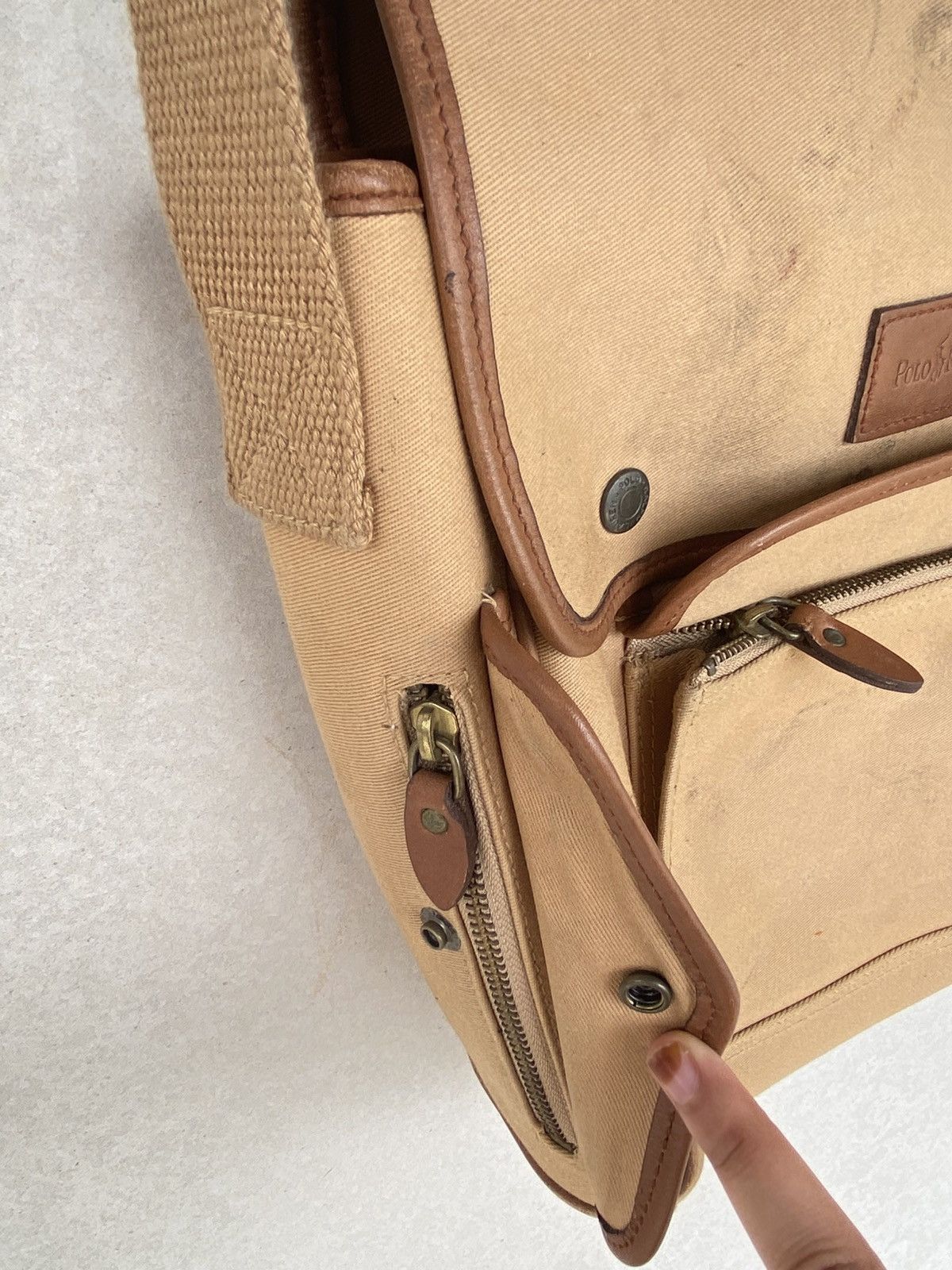 Other Vintage Ralph Lauren Shoulder Bag Cream And Brown Size ONE SIZE - 6 Thumbnail
