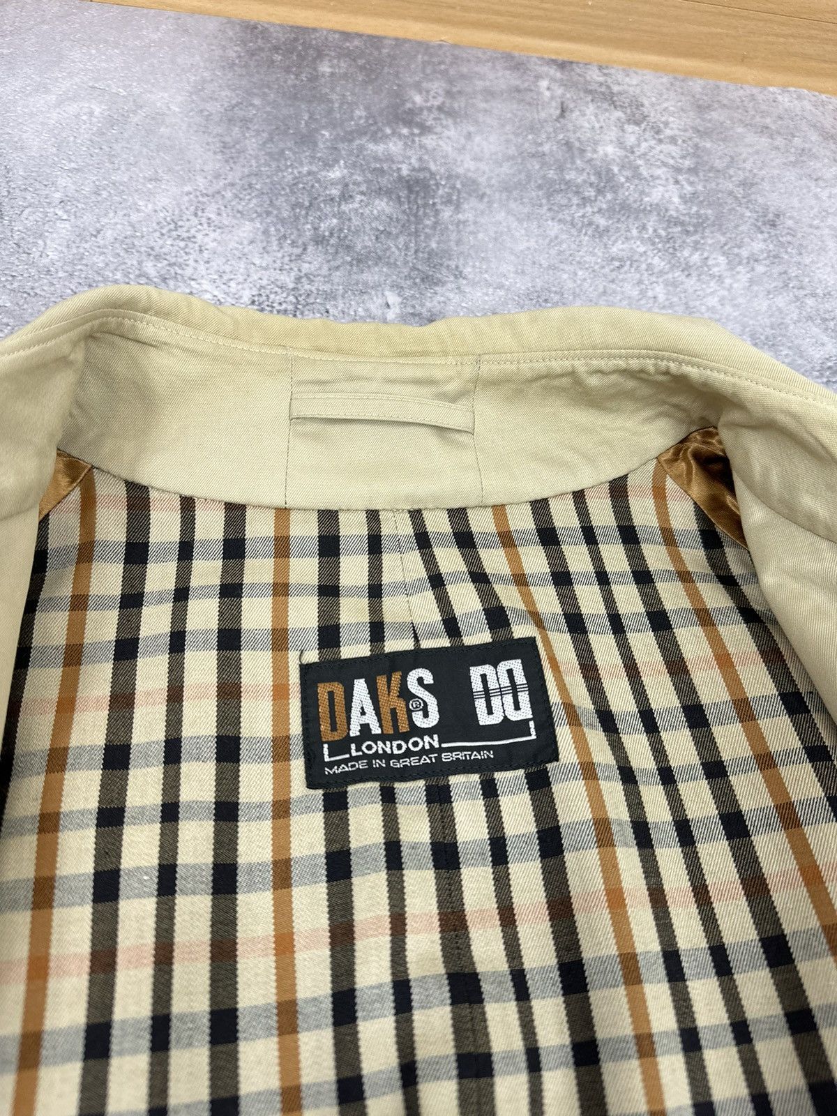 DAKS Vintage Daks London Luxury Nova Check Designer Trench Coat Size US XL / EU 56 / 4 - 21 Thumbnail