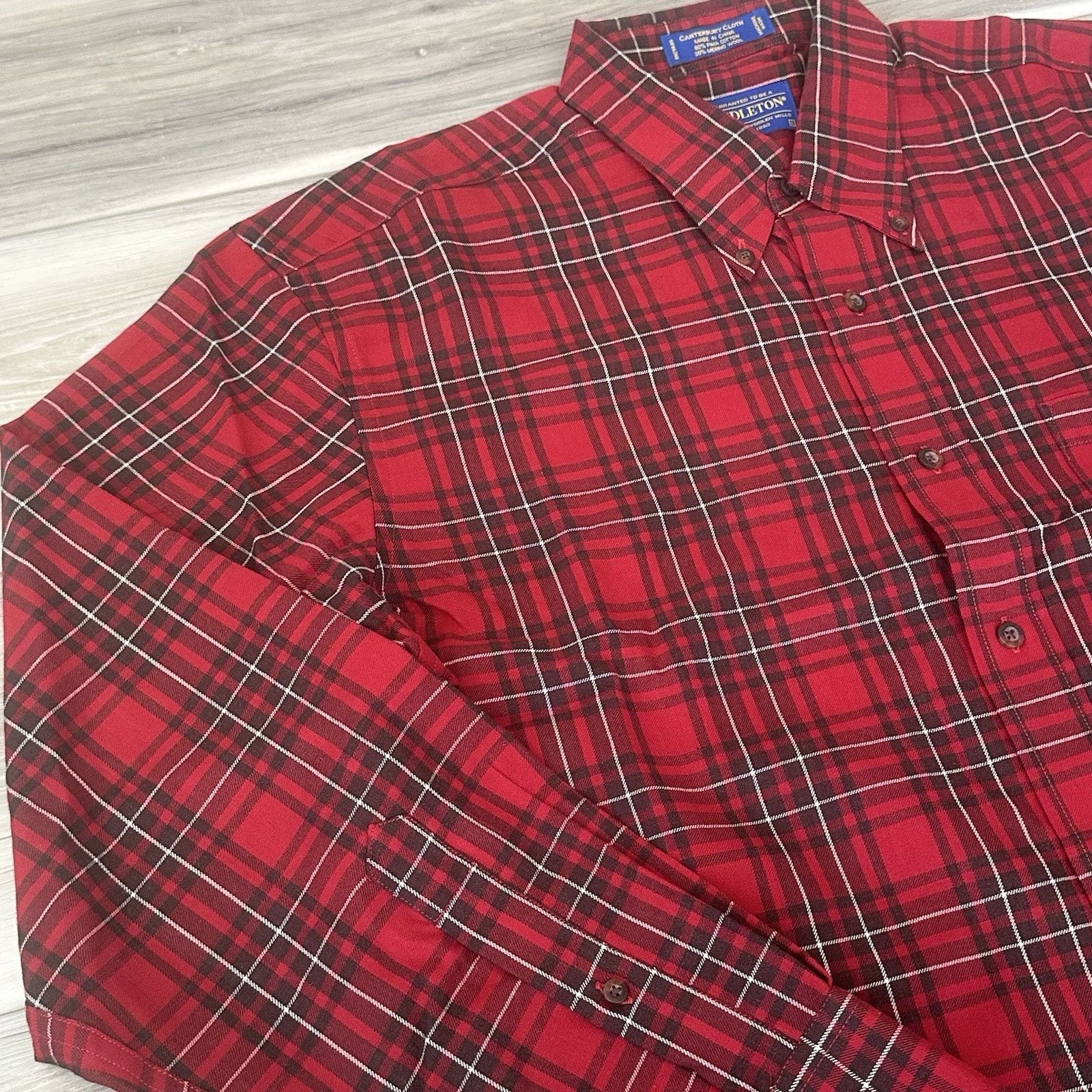 Pendleton Pendleton Shirt Mens L Merino Button Up Canterbury Cloth Size US L / EU 52-54 / 3 - 2 Thumbnail
