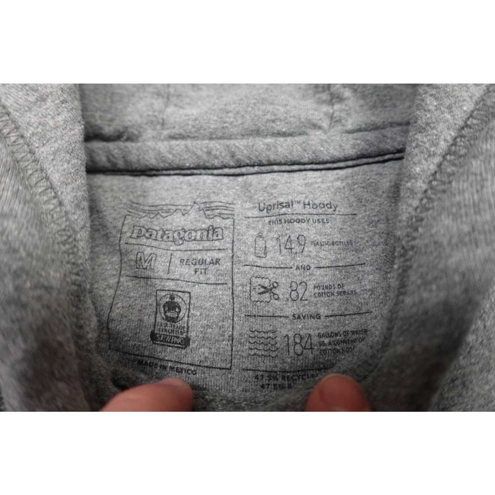 Patagonia Patagonia Sweatshirt Womens Medium Gray Logo Hooded Pullover Zip Fleece Size M / US 6-8 / IT 42-44 - 3 Thumbnail