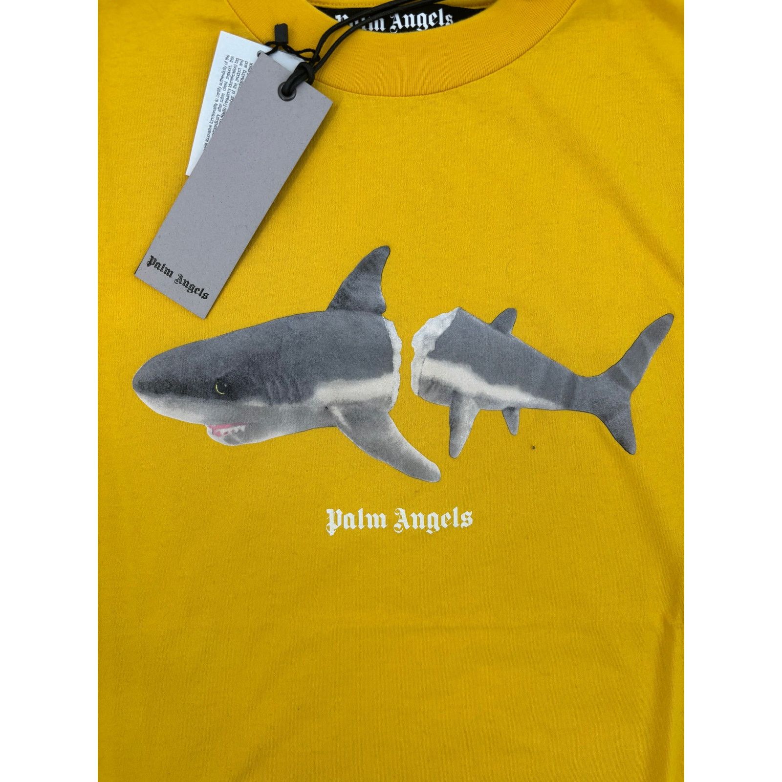 Palm Angels Palm Angels Classic Shark Design Yellow T-Shirt Size XS Size US XS / EU 42 / 0 - 4 Thumbnail