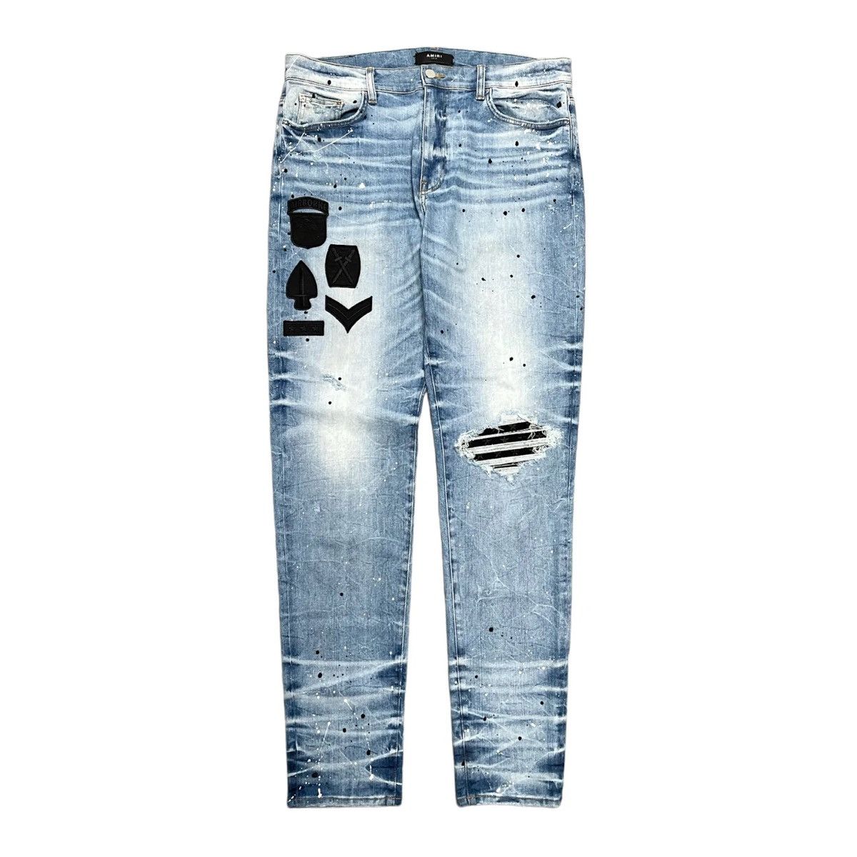 Amiri Amiri Painter Military Patch Jeans Medium Crafted Indigo | Grailed