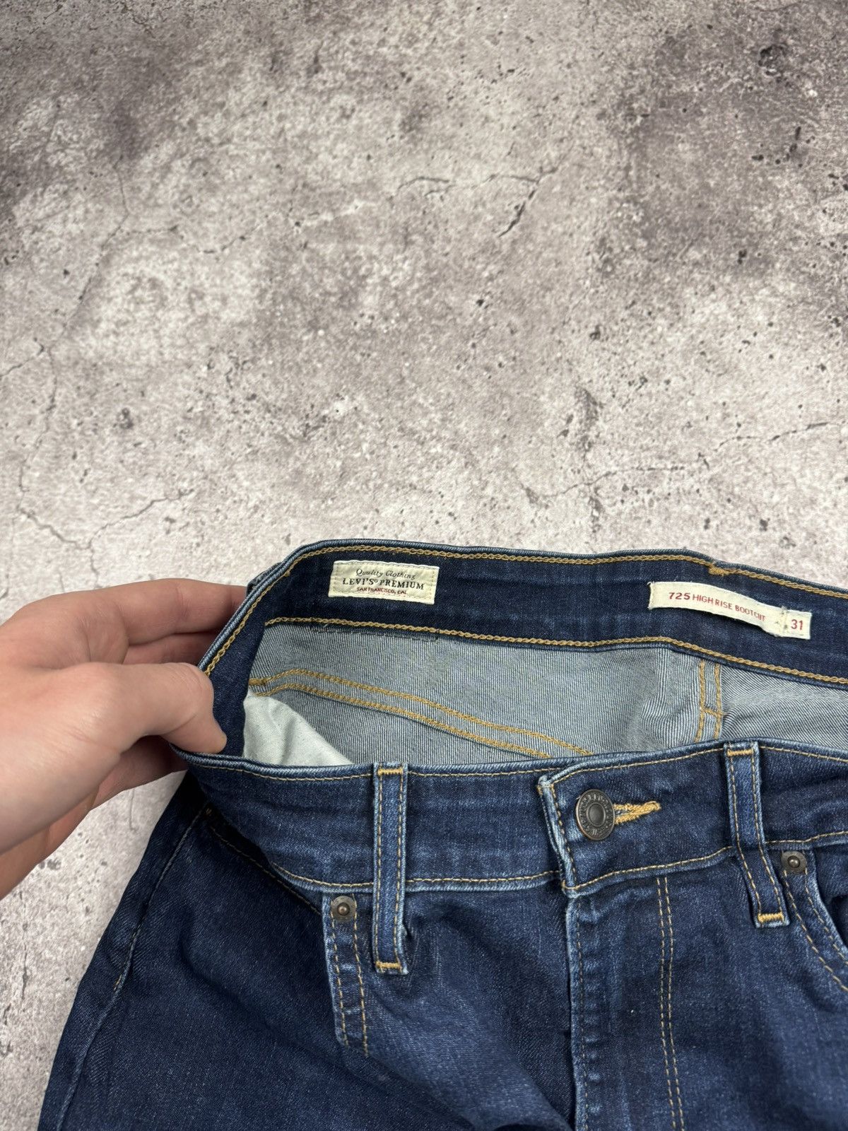 Levi's Vintage Y2K Levis Wide Leg Flared Jeans Denim Japanese Size 31" - 7 Thumbnail