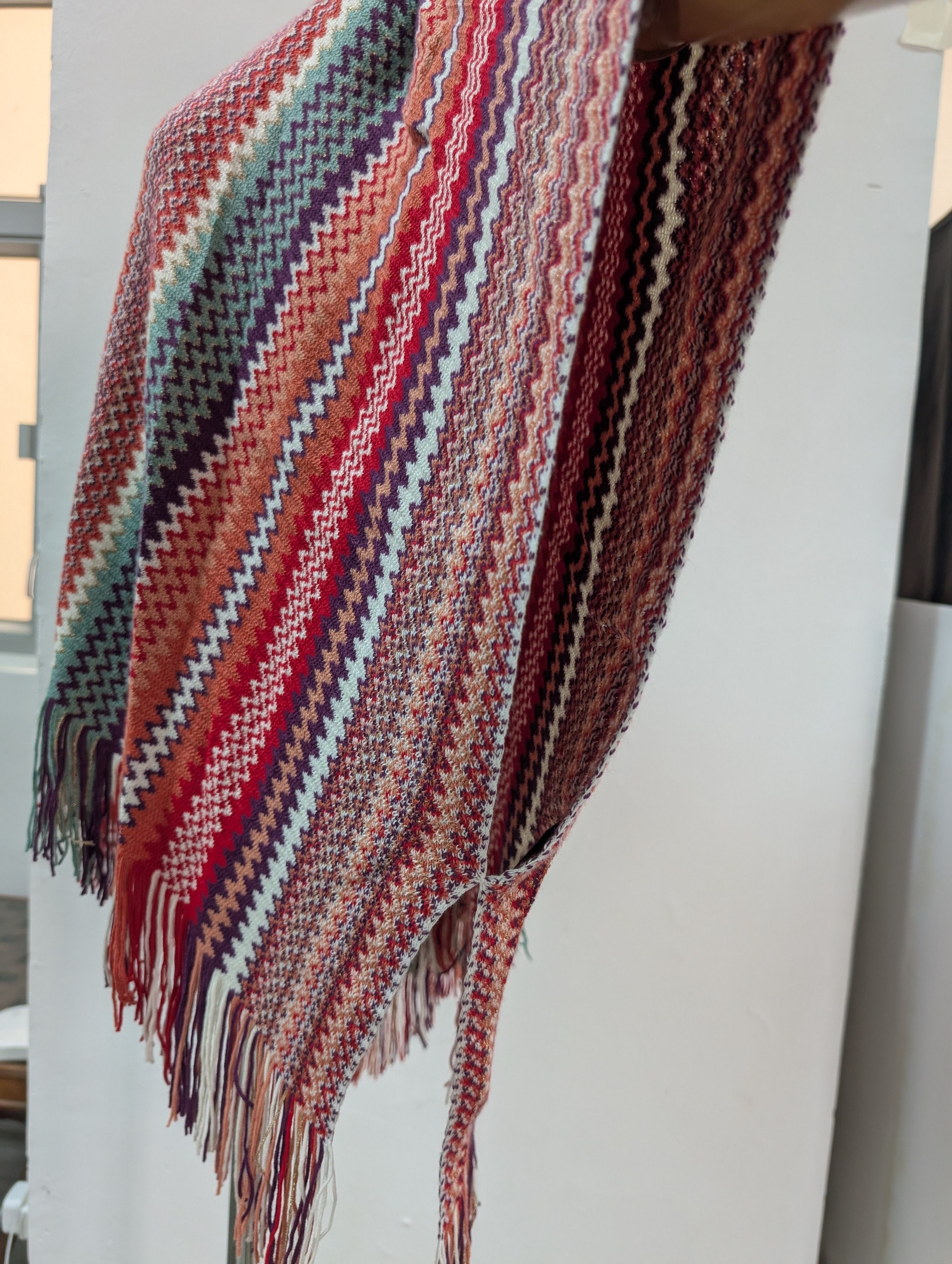 Missoni Multicolor Cape with Tassel Ends Size ONE SIZE - 4 Thumbnail