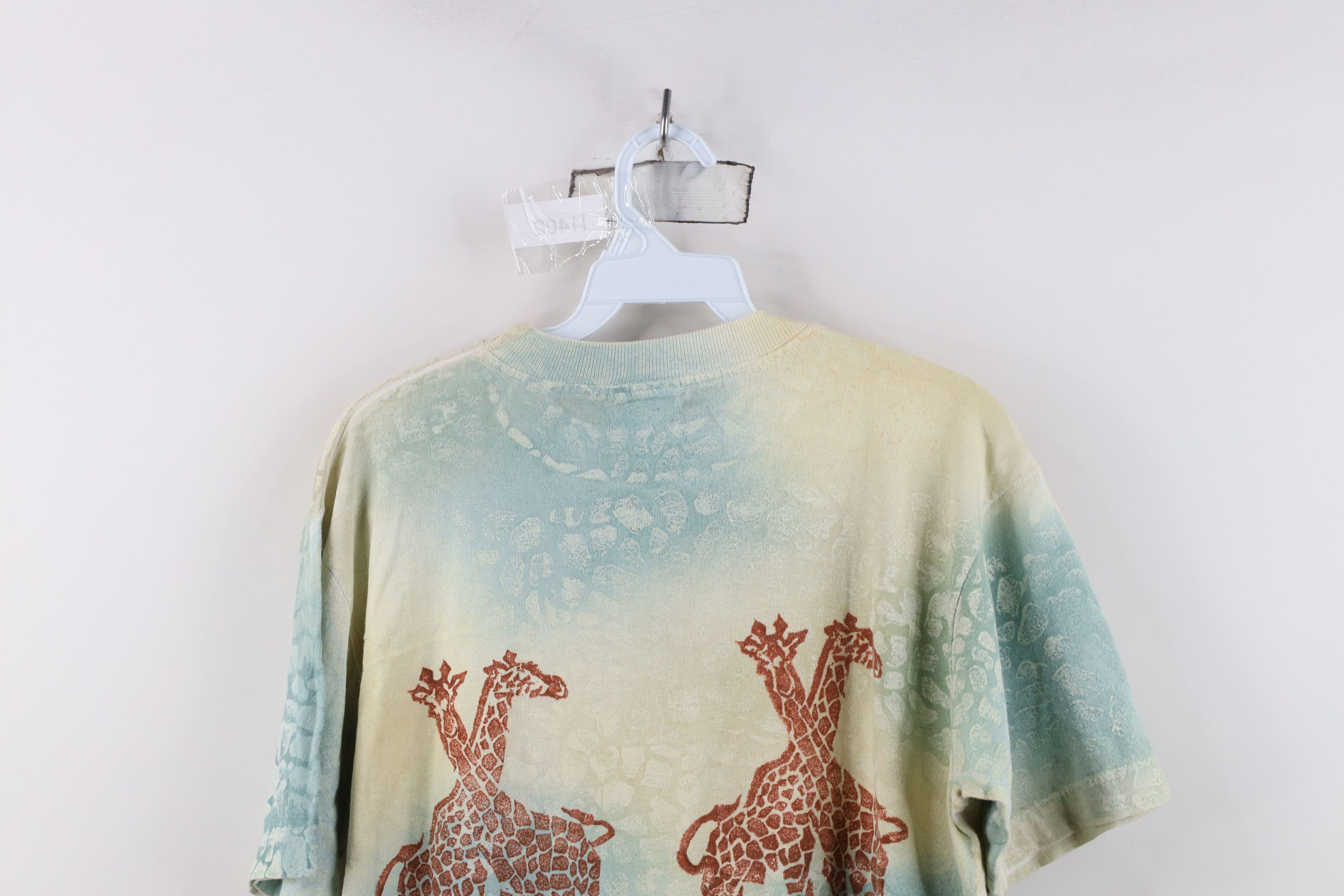 Vintage Vintage 90s Streetwear Giraffe All Over Print T-Shirt USA Size M / US 6-8 / IT 42-44 - 10 Thumbnail