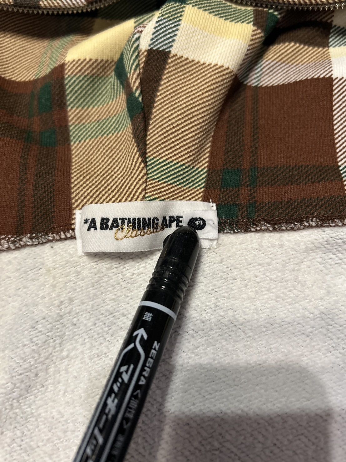 Bape Y2K Bape Brown Plaid Full Zip Hoodie L Size US L / EU 52-54 / 3 - 5 Thumbnail
