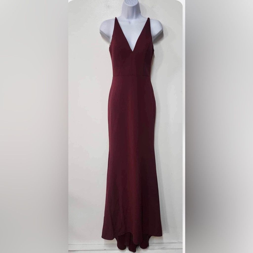 Anthropologie Bhldn Jones V-Neck Crepe Dress Size 0. B18 Size XS / US 0-2 / IT 36-38 - 3 Thumbnail