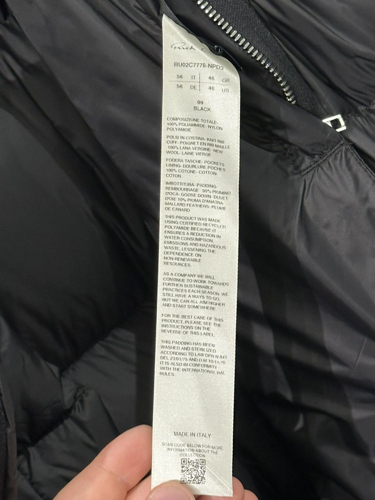 Rick Owens Rick Owens Jumbo Poncho Drella Goose Down Coat Black Size 56 Size US XL / EU 56 / 4 - 9 Thumbnail