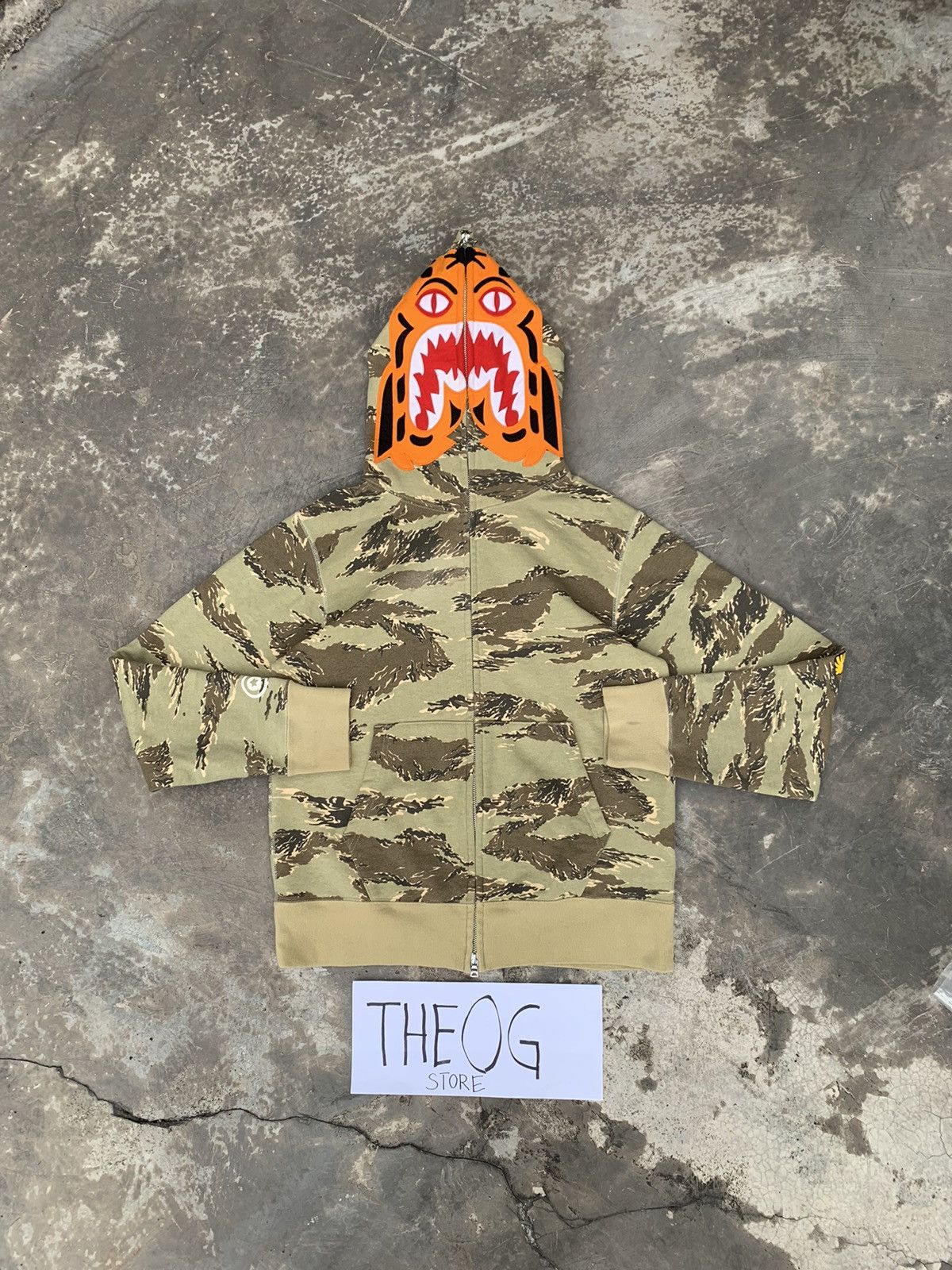 Bape Bape Funthera Militia Tiger Camo FullZip Hoodie | Grailed