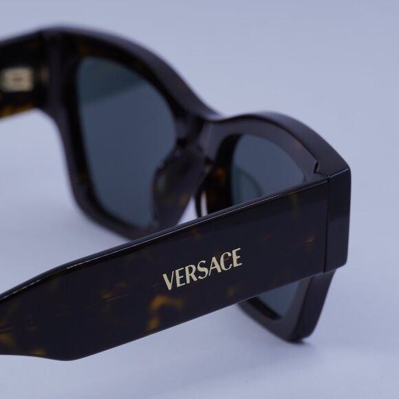 Versace Versace VE4492U 108/87 Sunglasses Dark Havana Square Frame Size ONE SIZE - 9 Thumbnail