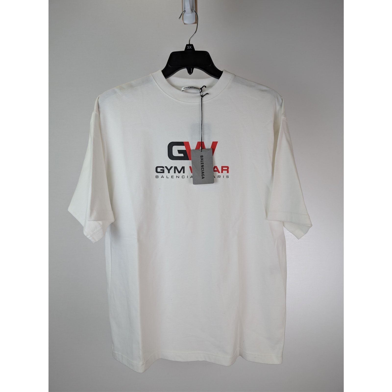 Balenciaga o1rshd1 Gym Wear graphic crewneck T-Shirt in White Size US S / EU 44-46 / 1 - 8 Thumbnail