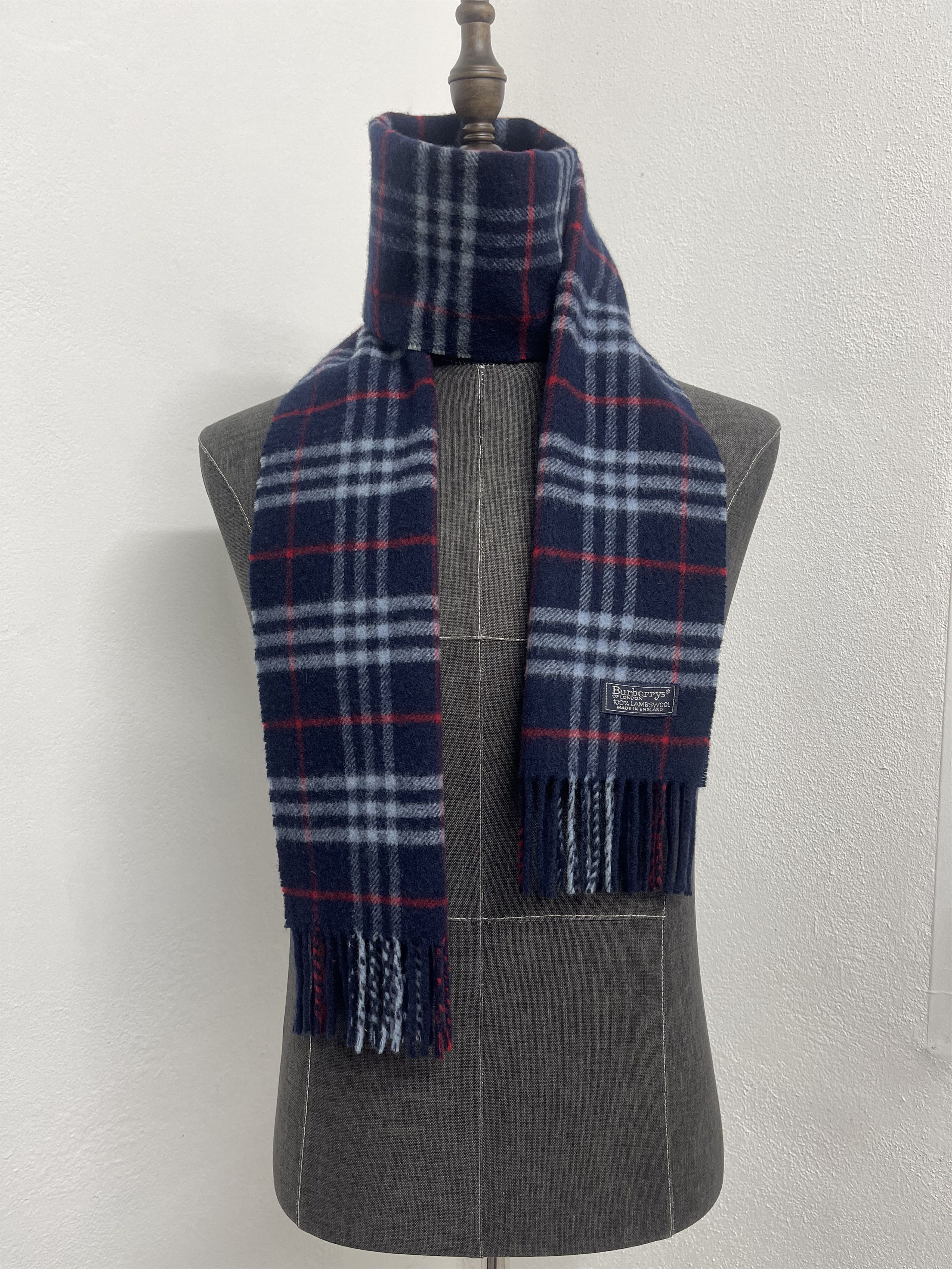 Burberry Vintage Burberrys Checkered Muffler Scarf- 6236 Size ONE SIZE - 1 Thumbnail
