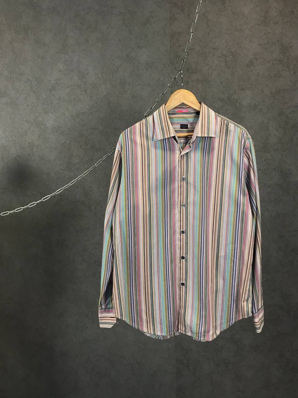 Paul Smith Paul Smith crazy designer multicolor striped shirt Size US XL / EU 56 / 4 - 1 Thumbnail
