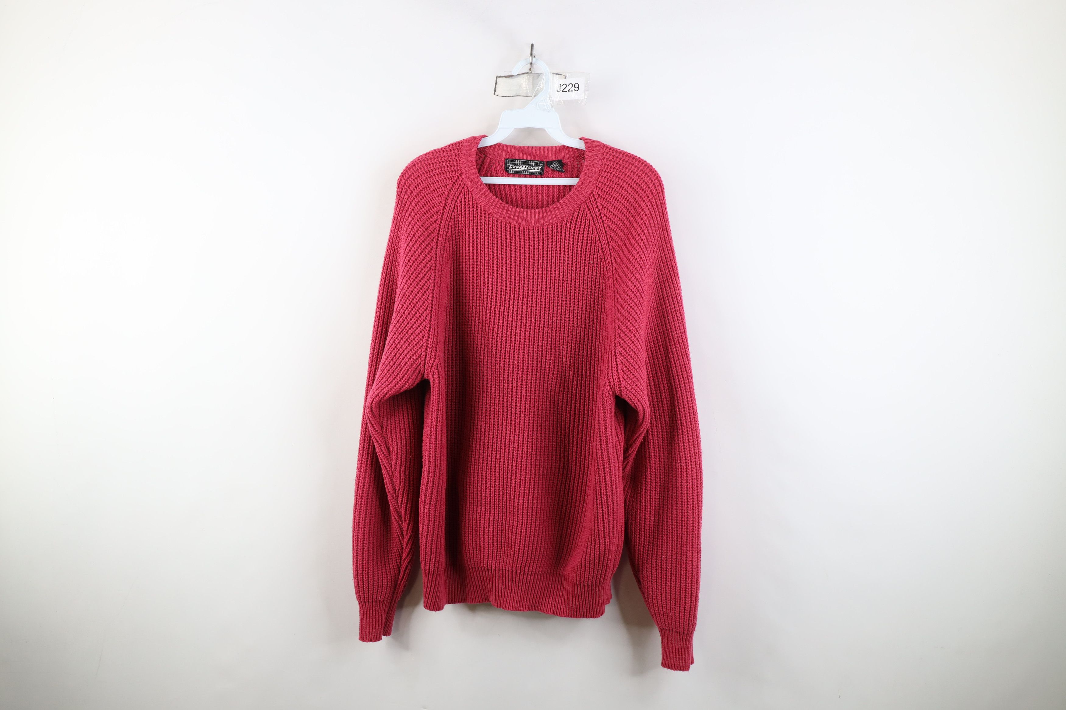 Vintage Vintage 80s 90s Streetwear Ribbed Knit Crewneck Sweater Size US XL / EU 56 / 4 - 1 Thumbnail
