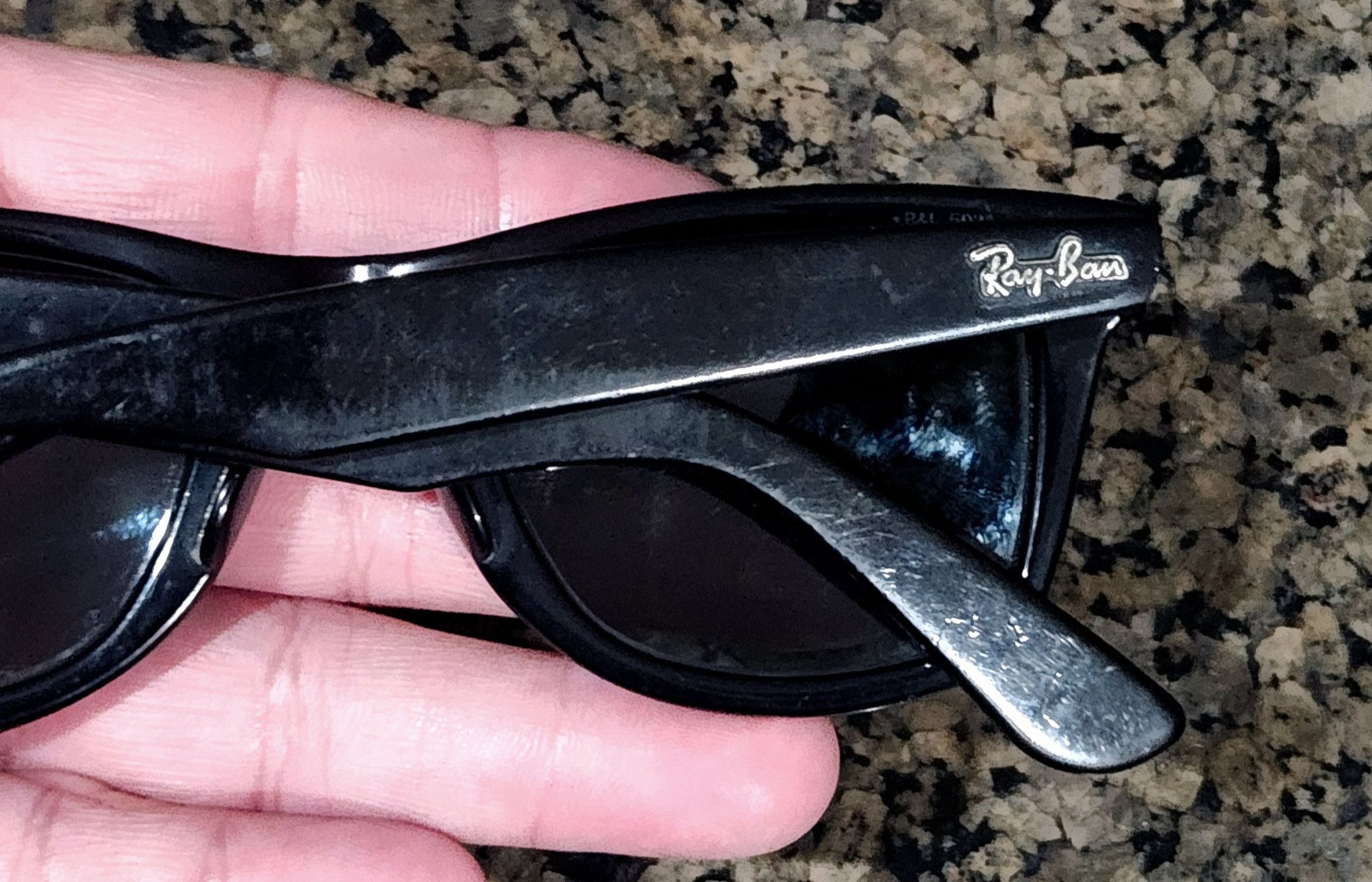 RayBan RAY-BAN L2009 PTAS SHINY BLACK SUNGLASSES WAYFARER USA B&L Size ONE SIZE - 14 Thumbnail