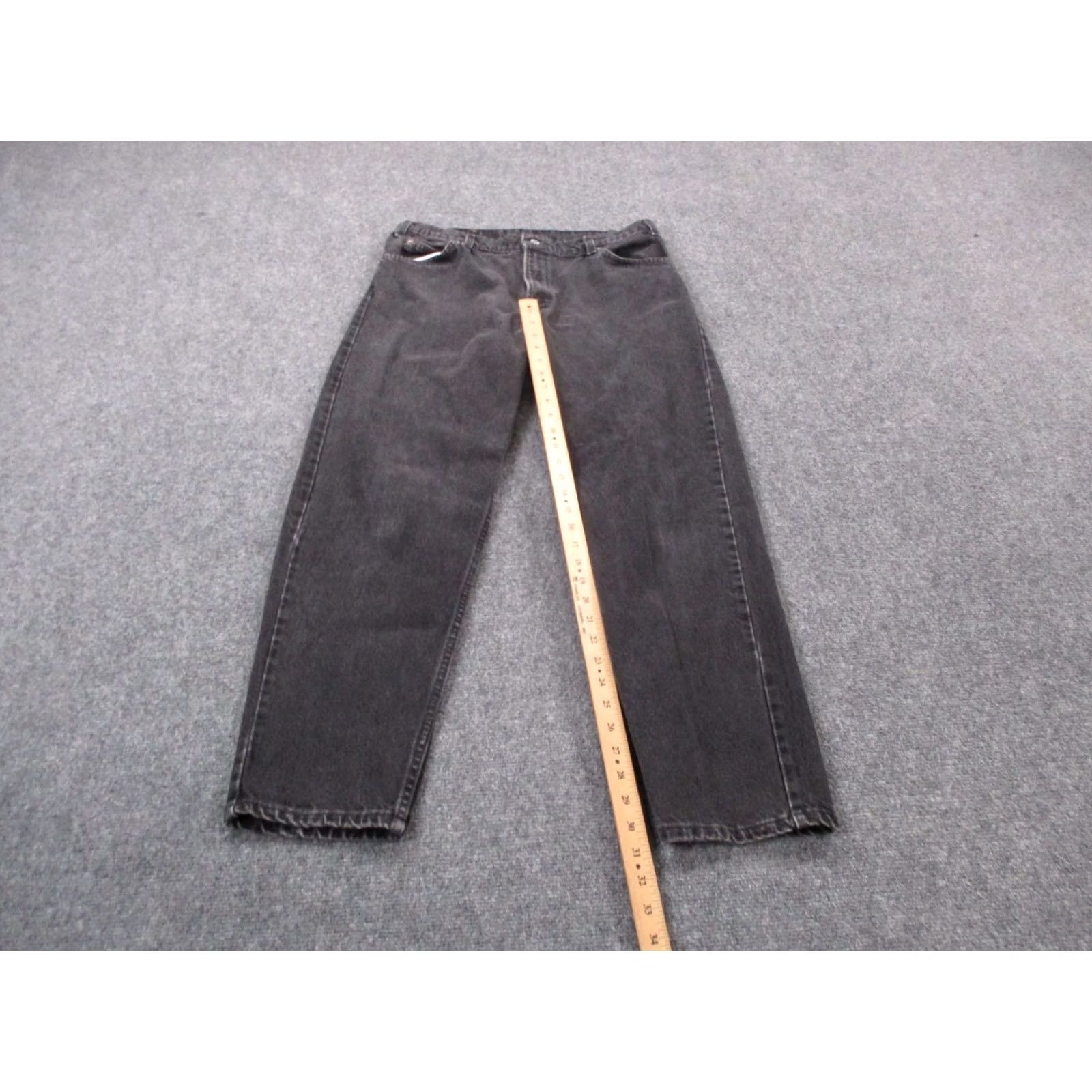 Levi's Levi's Jeans Mens 36 Regular Black Denim Straight 550 Orange Tab USA Made Jeans Men 36 Black Denim Straight Jeans Mens 550 Orange Tab USA Made Size US 32 / EU 48 - 3 Thumbnail