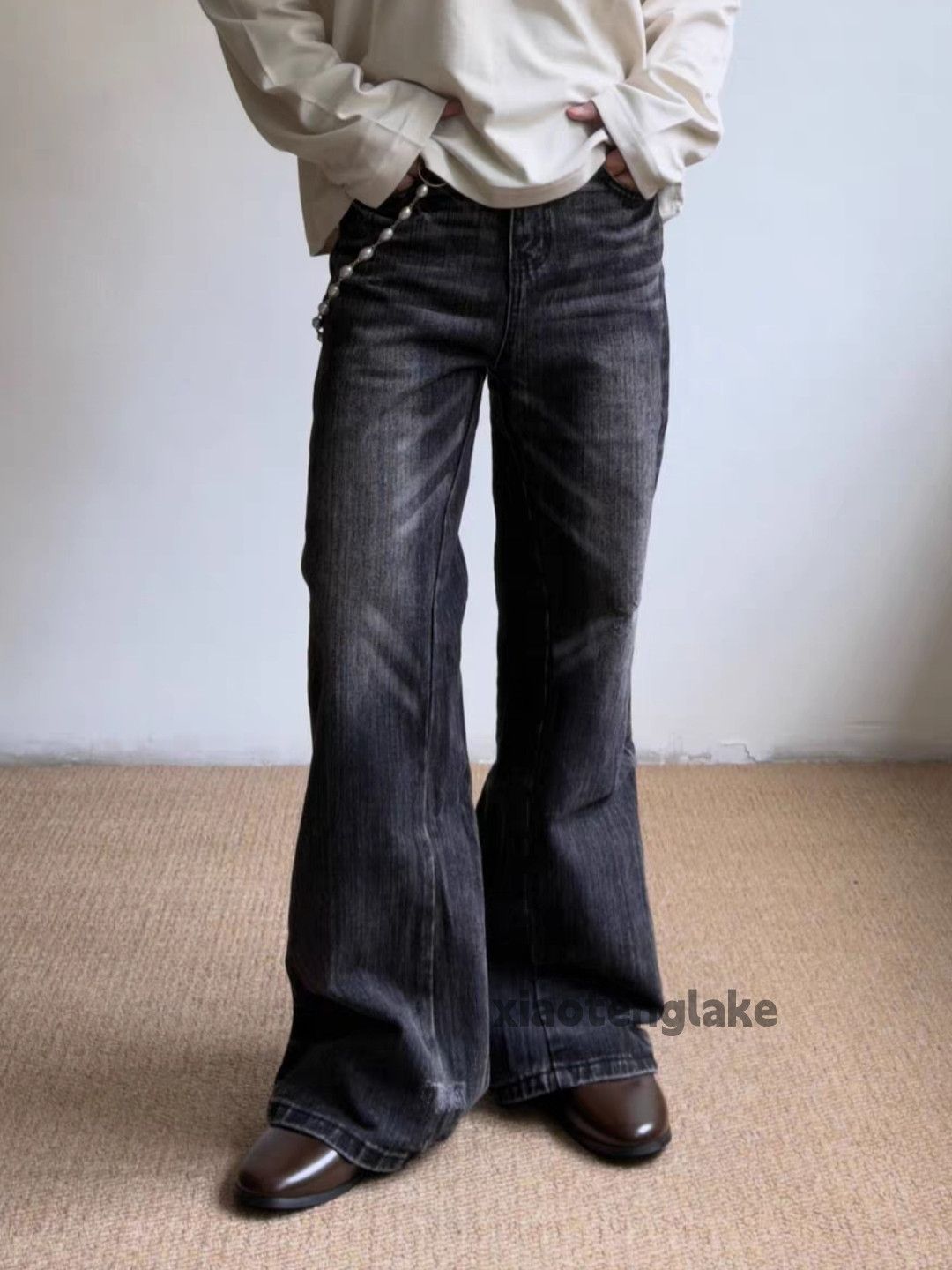 zx vintage washed faded punk grunge bootcut jeans