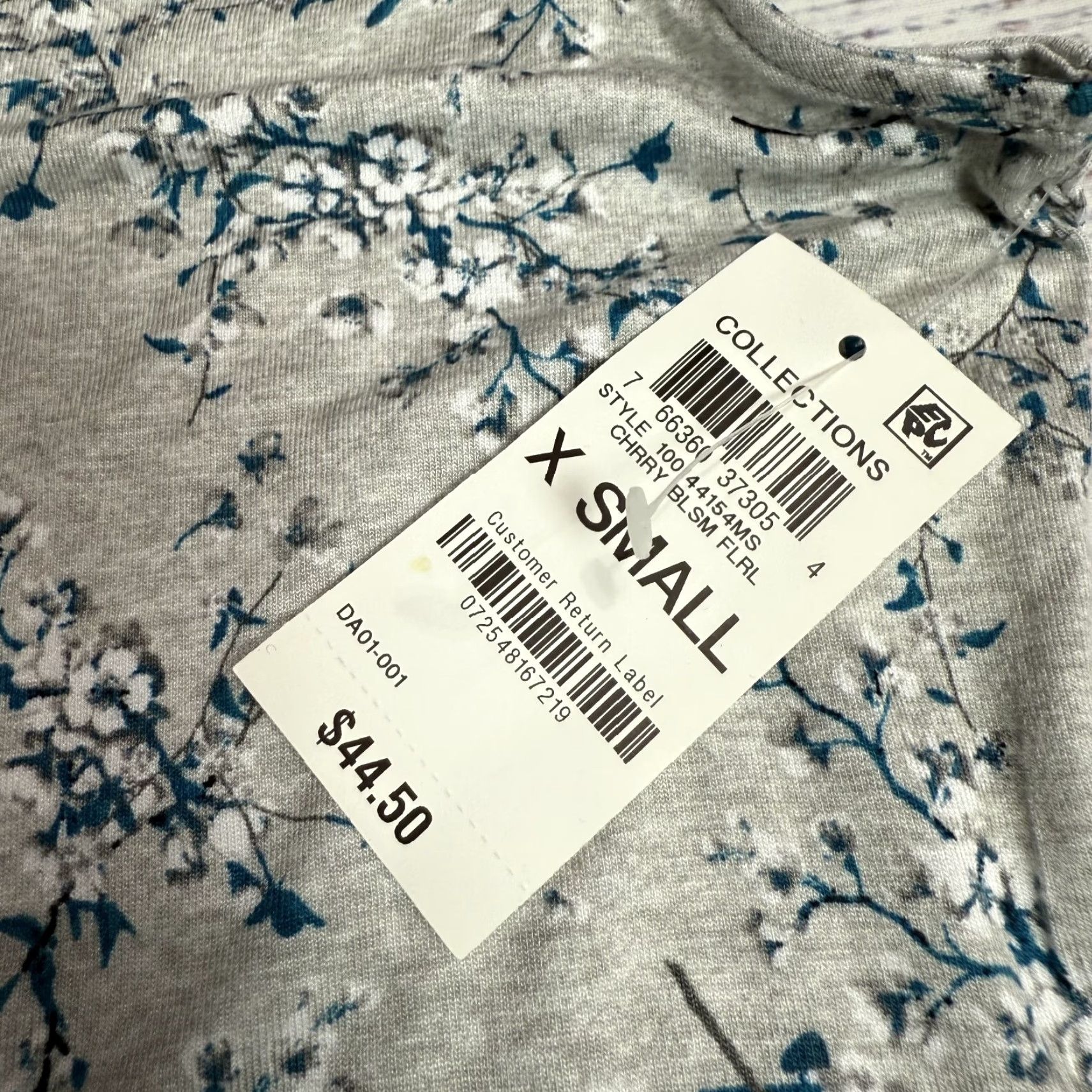 Charter Club Charter Club Intimates Dress Nightgown Gray Blue Sleep Lace XS NWT Floral Womens Short Sleeve Rayon Dress Nightgown Size XS / US 0-2 / IT 36-38 - 4 Thumbnail