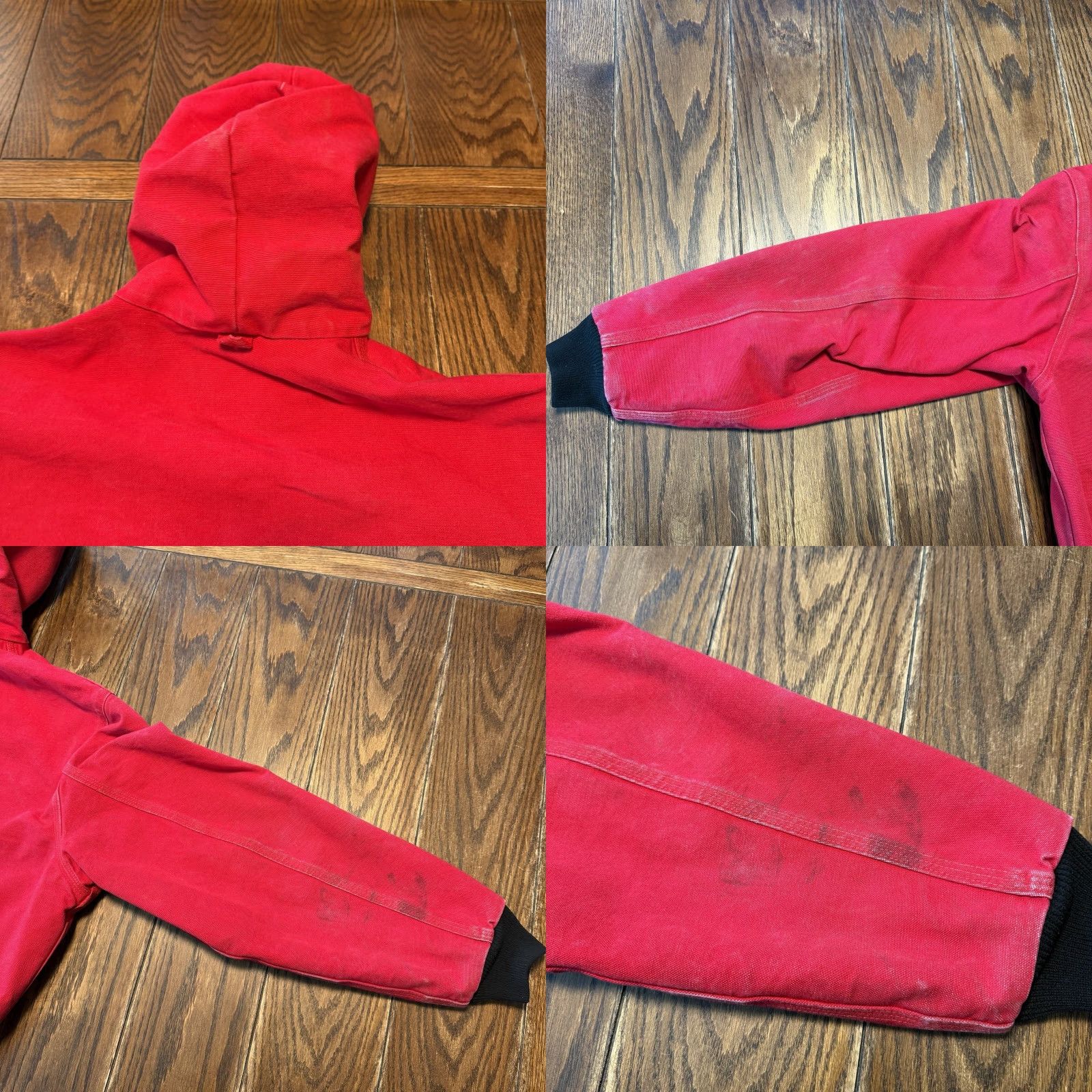 Carhartt VINTAGE Carhartt JR100 Thermal Lined Duck Canvas Jacket Red XL Men Bomber Jacket 90s Size US XL / EU 56 / 4 - 10 Thumbnail