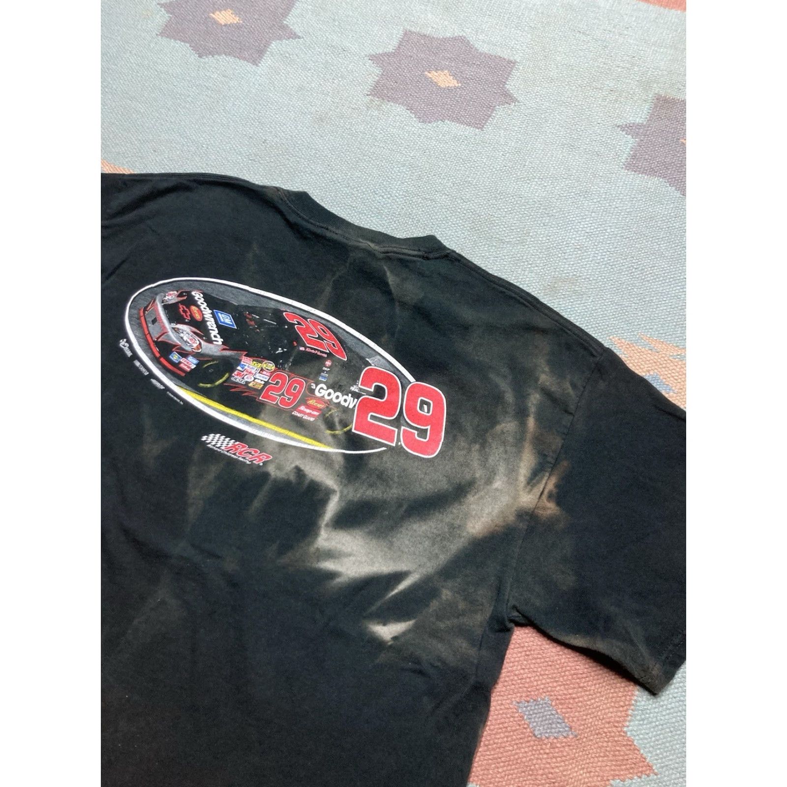NASCAR VINTAGE Faded NASCAR Kevin Harvick 29 Grunge Black T-Shirt Mens L Size US L / EU 52-54 / 3 - 3 Thumbnail